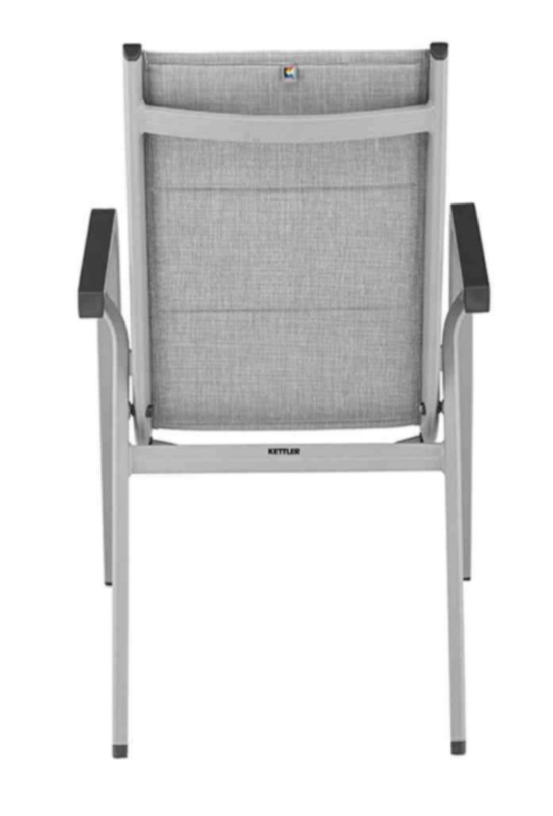 KETTLER Stapelstuhl BasicPlus Padded Stapelsessel, silber / hellgrau