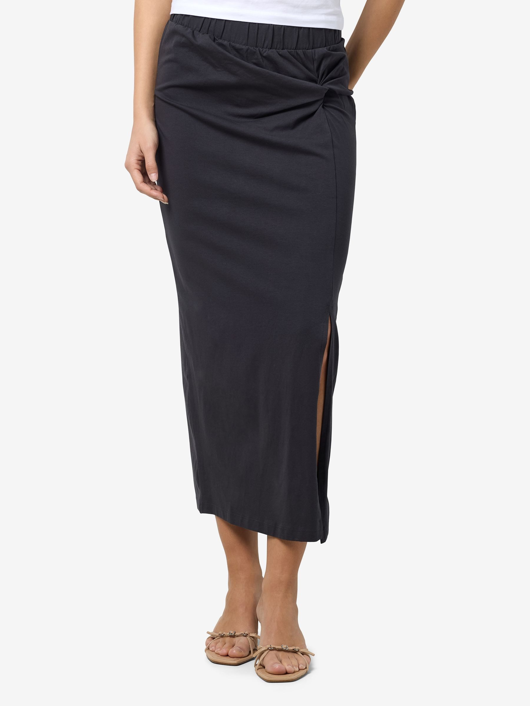 Noisy may Sommerrock Elastischer Bund, seitlicher Schlitz, knöchellang NMCAMILLA HW KNOT SKIRT JRS NOOS