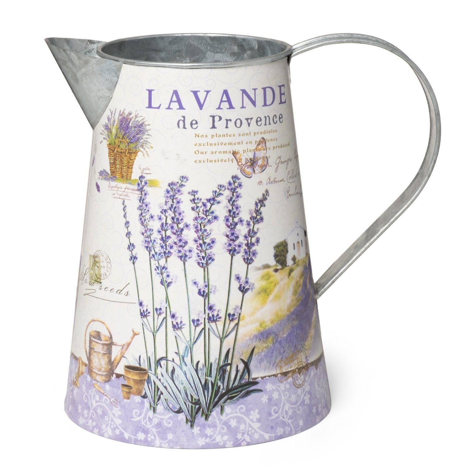 Moritz Gießkanne Blumentöpfe mit Pflanzen (Dekoration), Dekoration Deko Blumentopf Umtopf Trockenblume Topf Übertopf Kanne