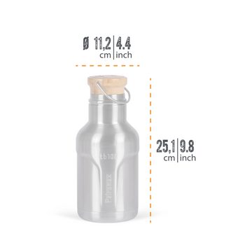 Petromax Isolierflasche 1 Liter tb100 Edelstahl Kühlungsdauer bis zu 74 Stunden, Vakuumisolierung und Doppelwandung