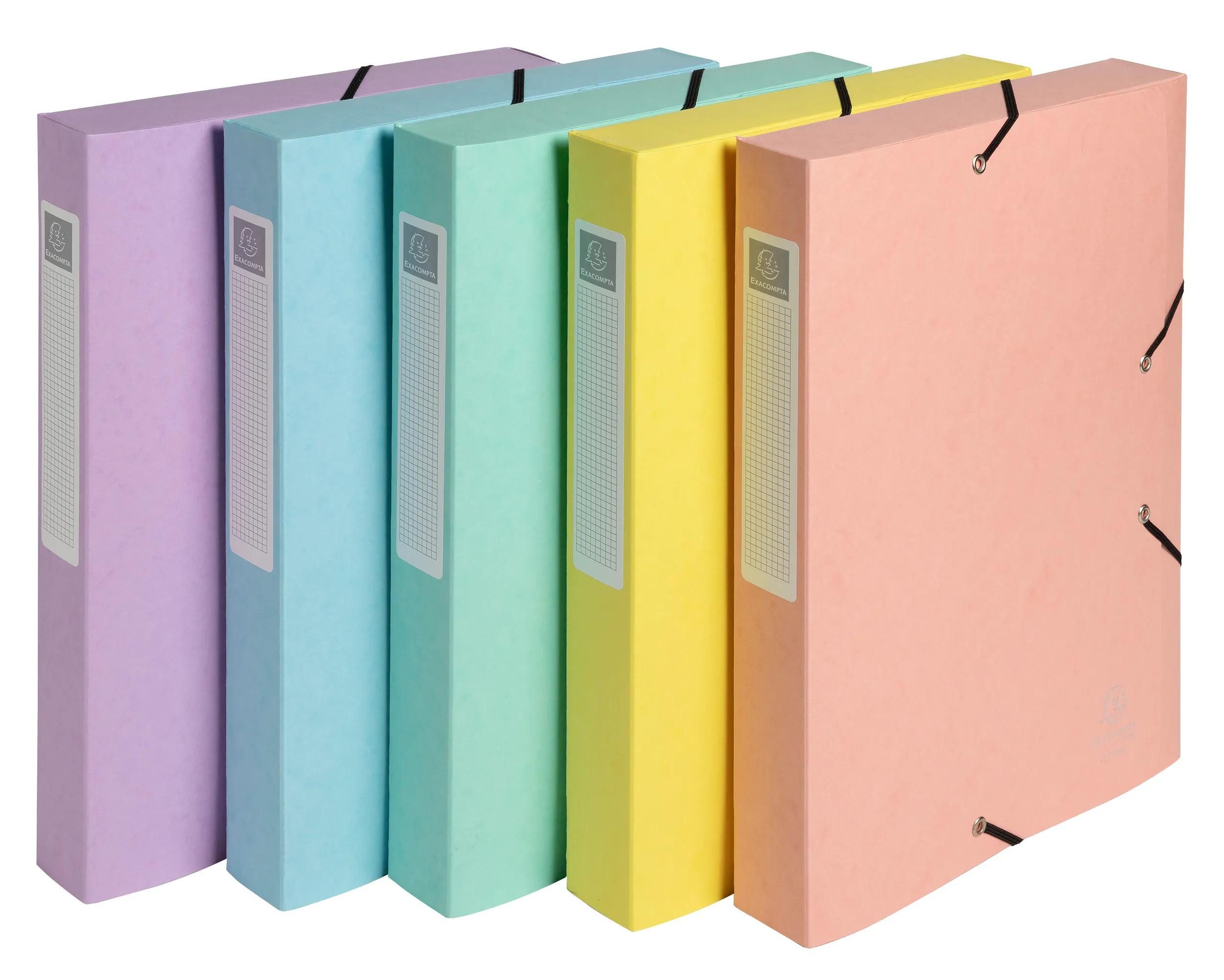 Dokumententasche 10x Archivbox A4 Colorspan Rücken 40mm Aquarel sortiert 14460E