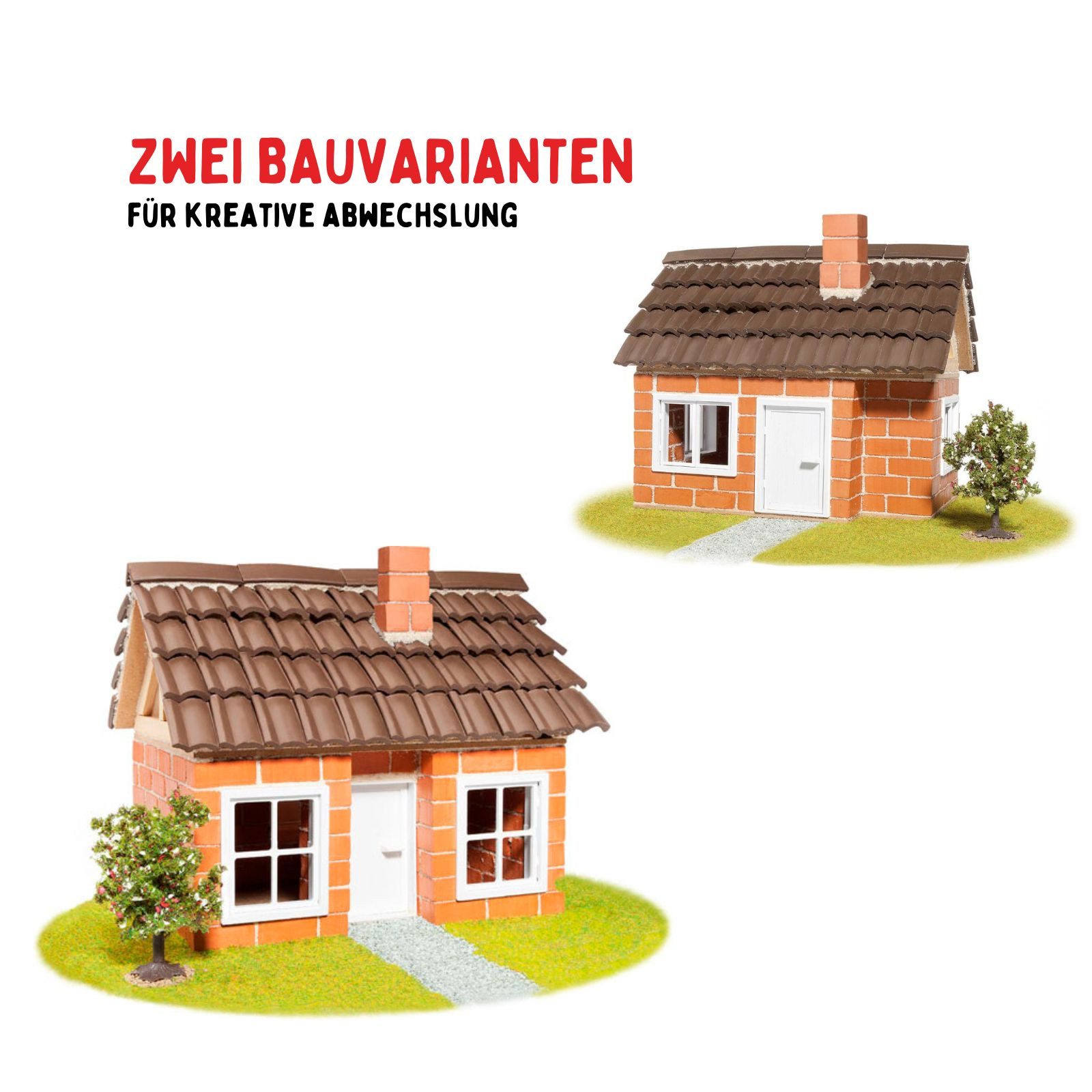 teifoc Fachwerkhaus Steinbaukasten, (nachhaltig & vegan, 200 St., Made in Germany), Bastelset für Kinder