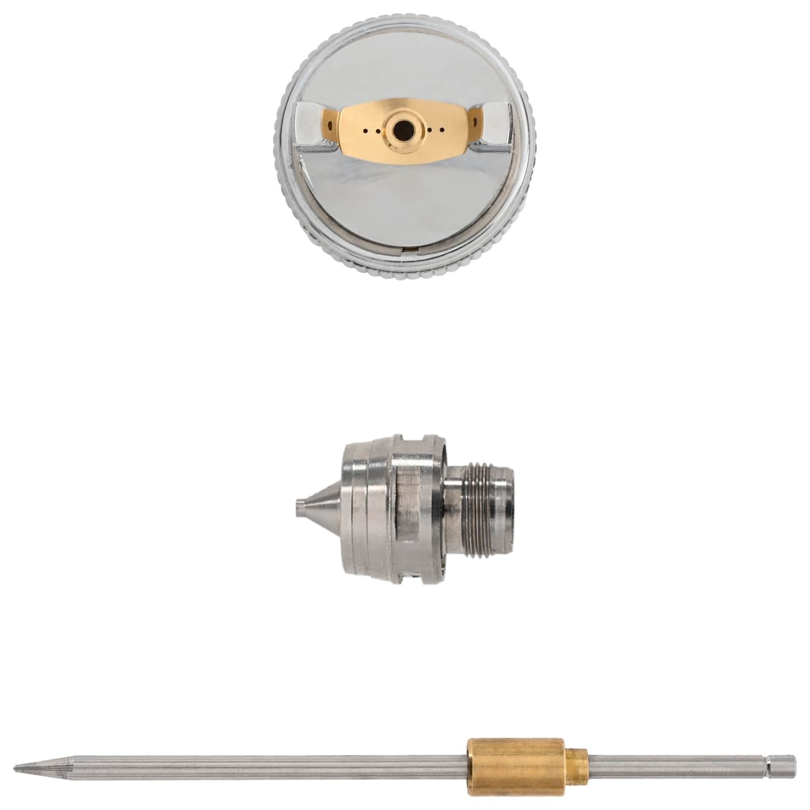 vidaXL Farbsprühpistole HVLP Spritzpistole Düse 2 mm Düse Silber Edelstahl, 1-tlg.