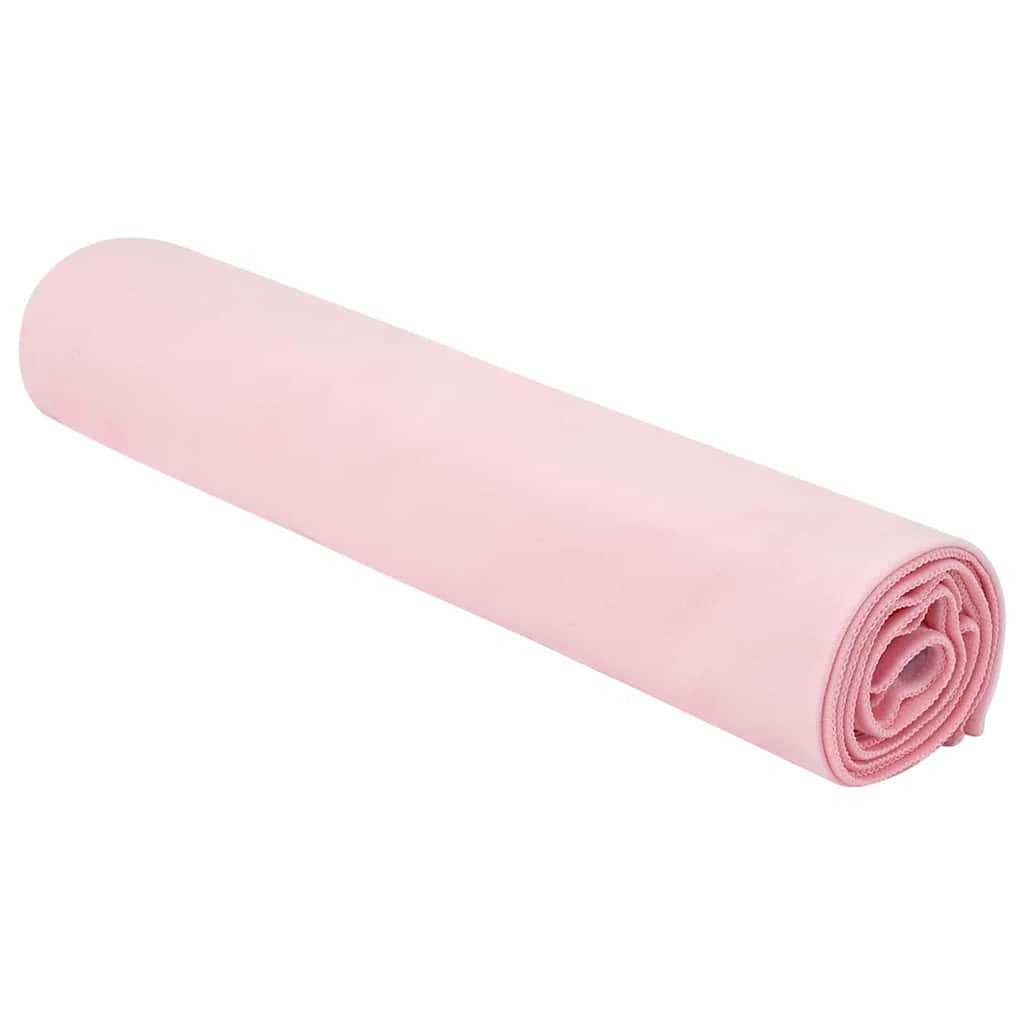 vidaXL Handtuch Sporthandtücher 2 stk. Rosa 140 x 70 cm, Polyester und Polyamid (2-St)
