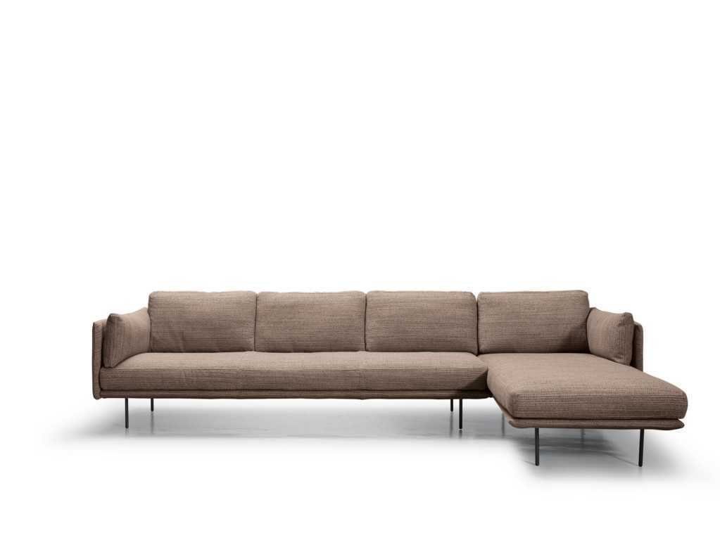 JVmoebel Ecksofa Braun L-Form Ecksofa Textil Couch Sofa Modern Polster Design