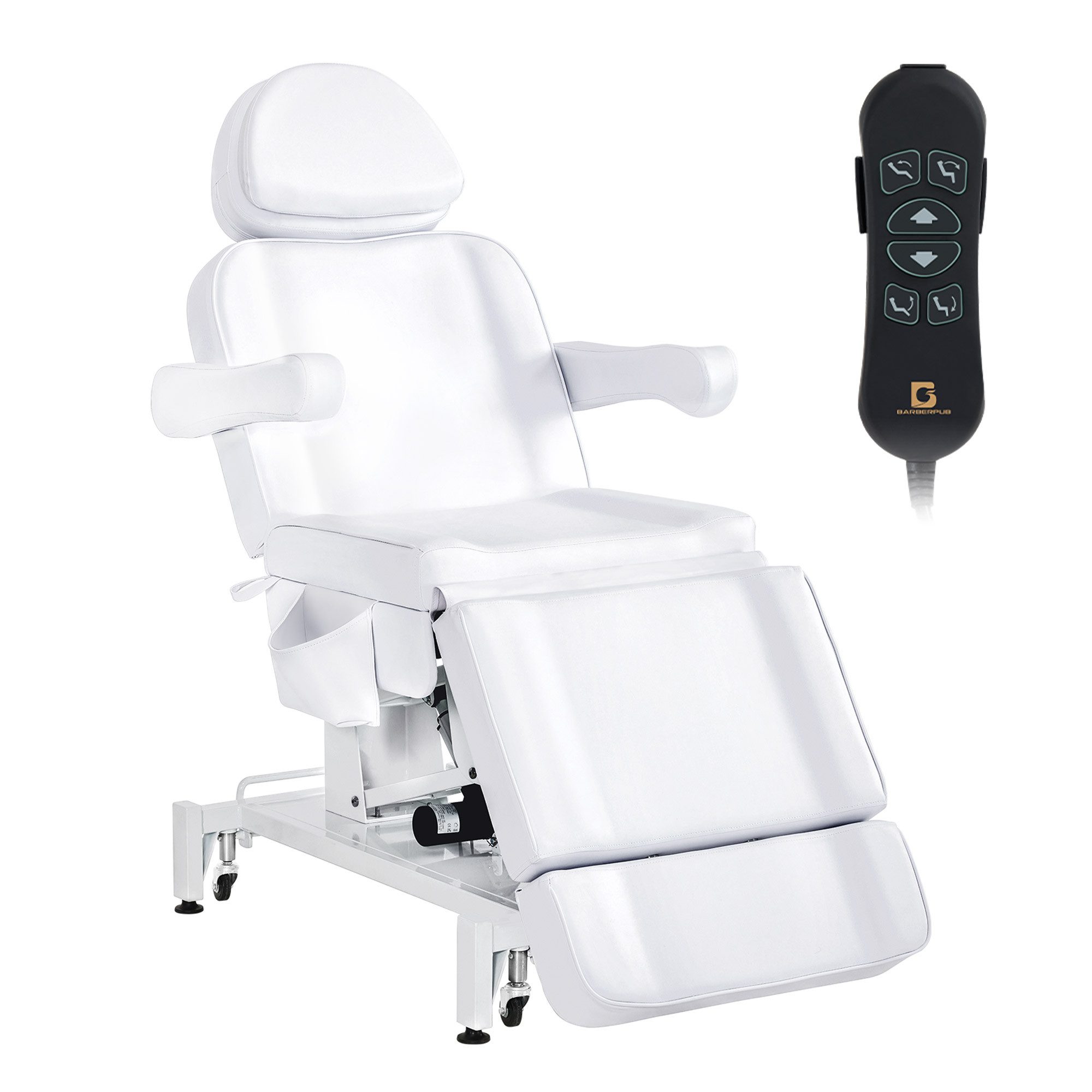 Barberpub Massageliege BarberPub Kosmetikliege Elektrisch mit 3 Motoren & Rollen, 0754, Massageliege Klappbar, drehbar Drehbare Armlehnen, Höhenverstellbar