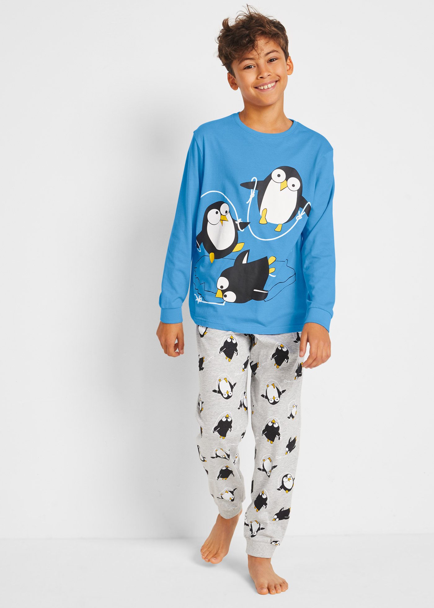 bonprix Pyjama (Set, 2 tlg) zweiteiliges Set, weiche Bündchen an Ärmeln und Halsausschnitt