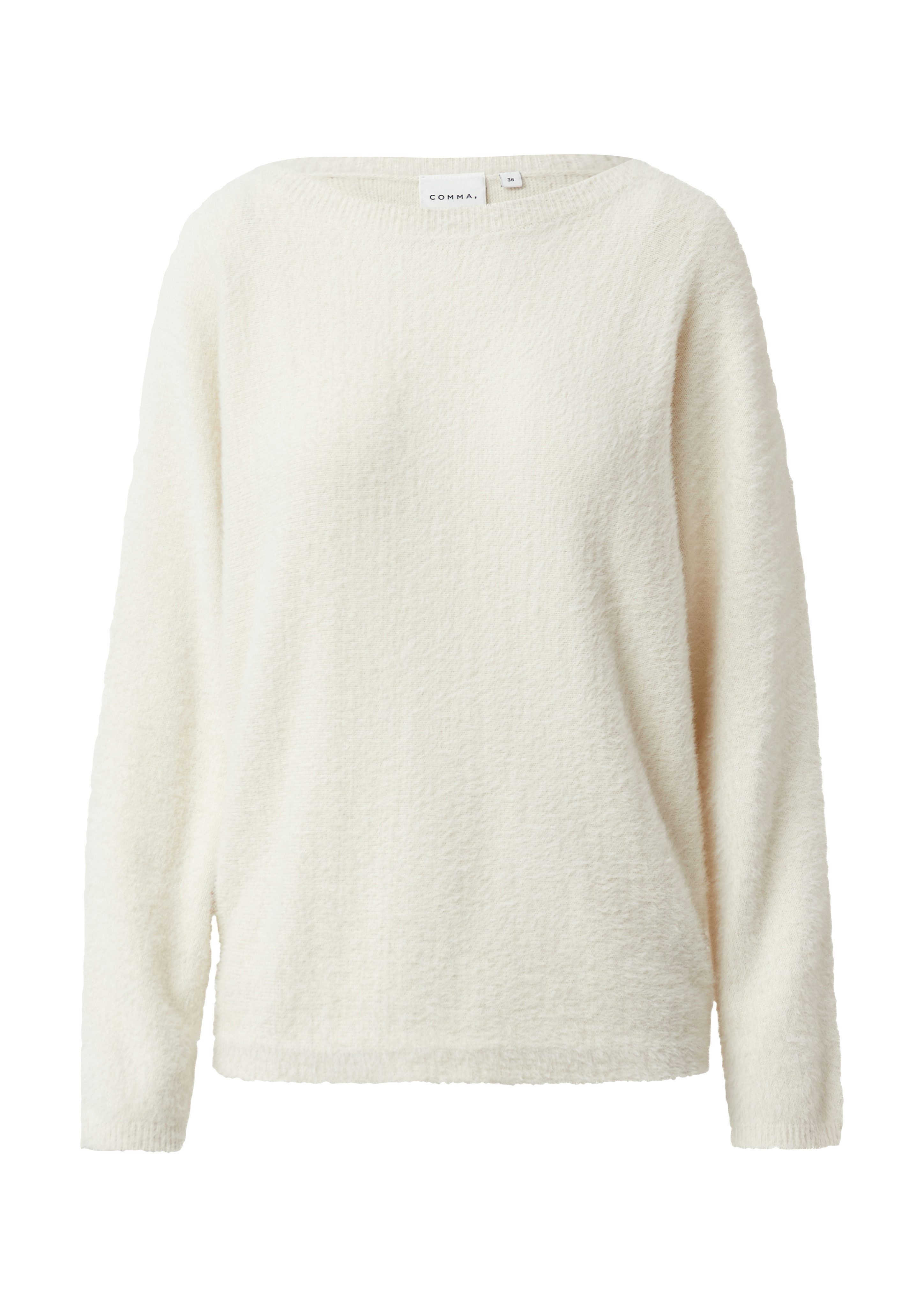 comma Strickpullover mit extra weichem Plüsch