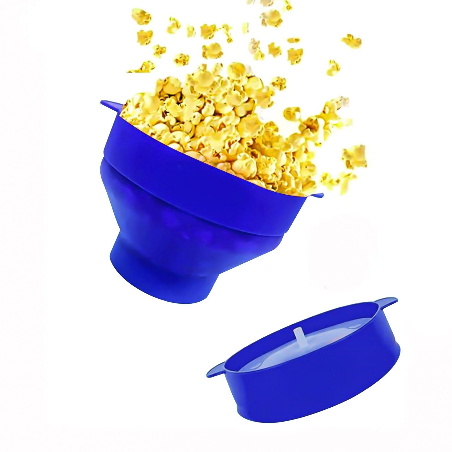Popcornmaschine, Maker Intirilife Popcorn mit Deckel