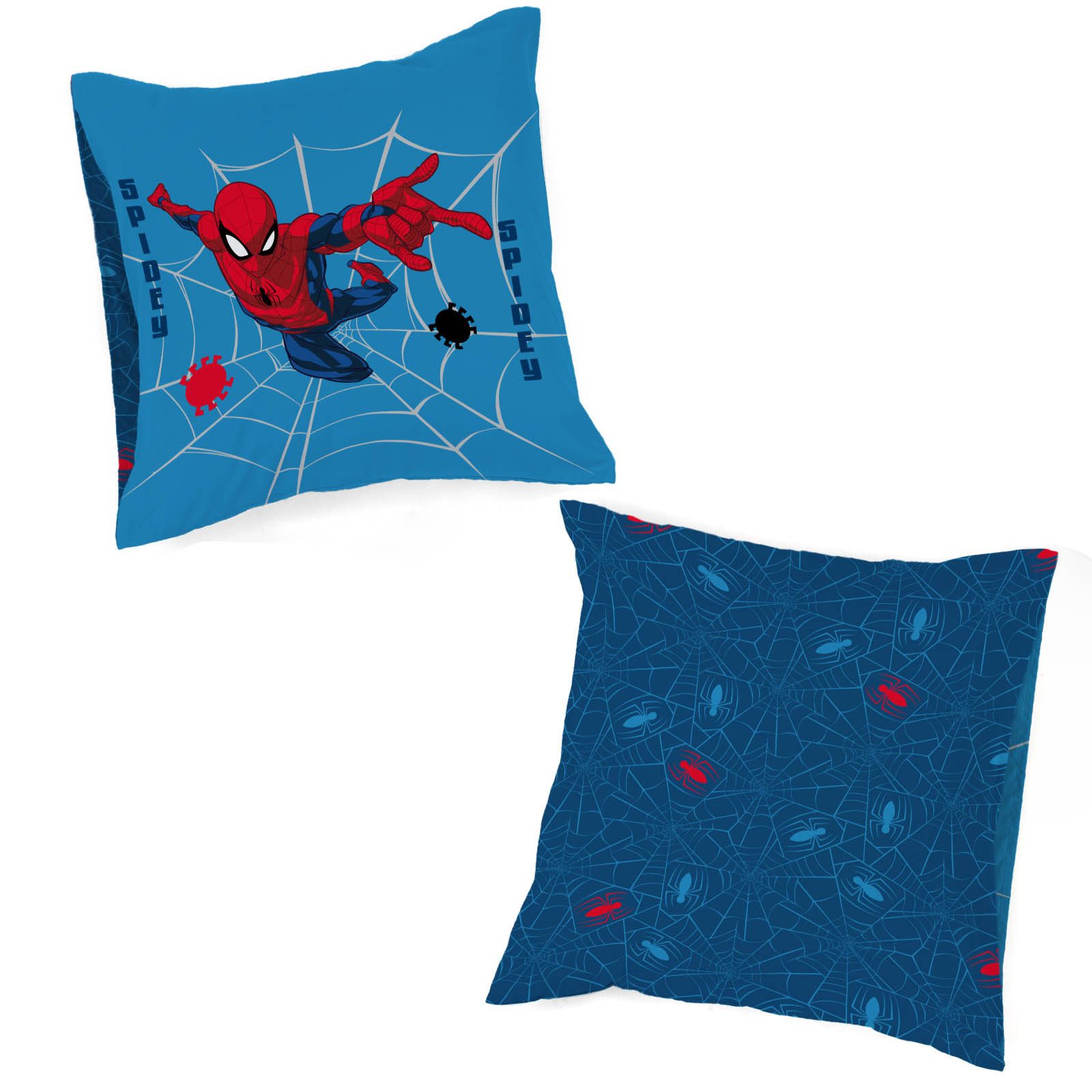 MARVEL Kinderbettwäsche Marvel Spiderman Bettbezug-Set 135x200 cm + Kissenbezug 80x80 cm, Washed Cotton, 2 teilig, 100 % Baumwolle, maschinenwaschbar, wendbar