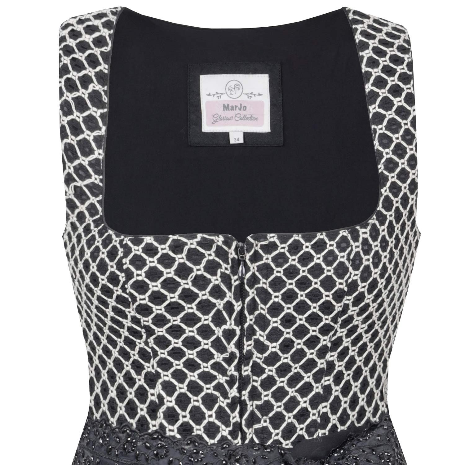 MarJo Dirndl MarJo Trachten Dirndl 'Ensdorf', Schwarz - 65cm