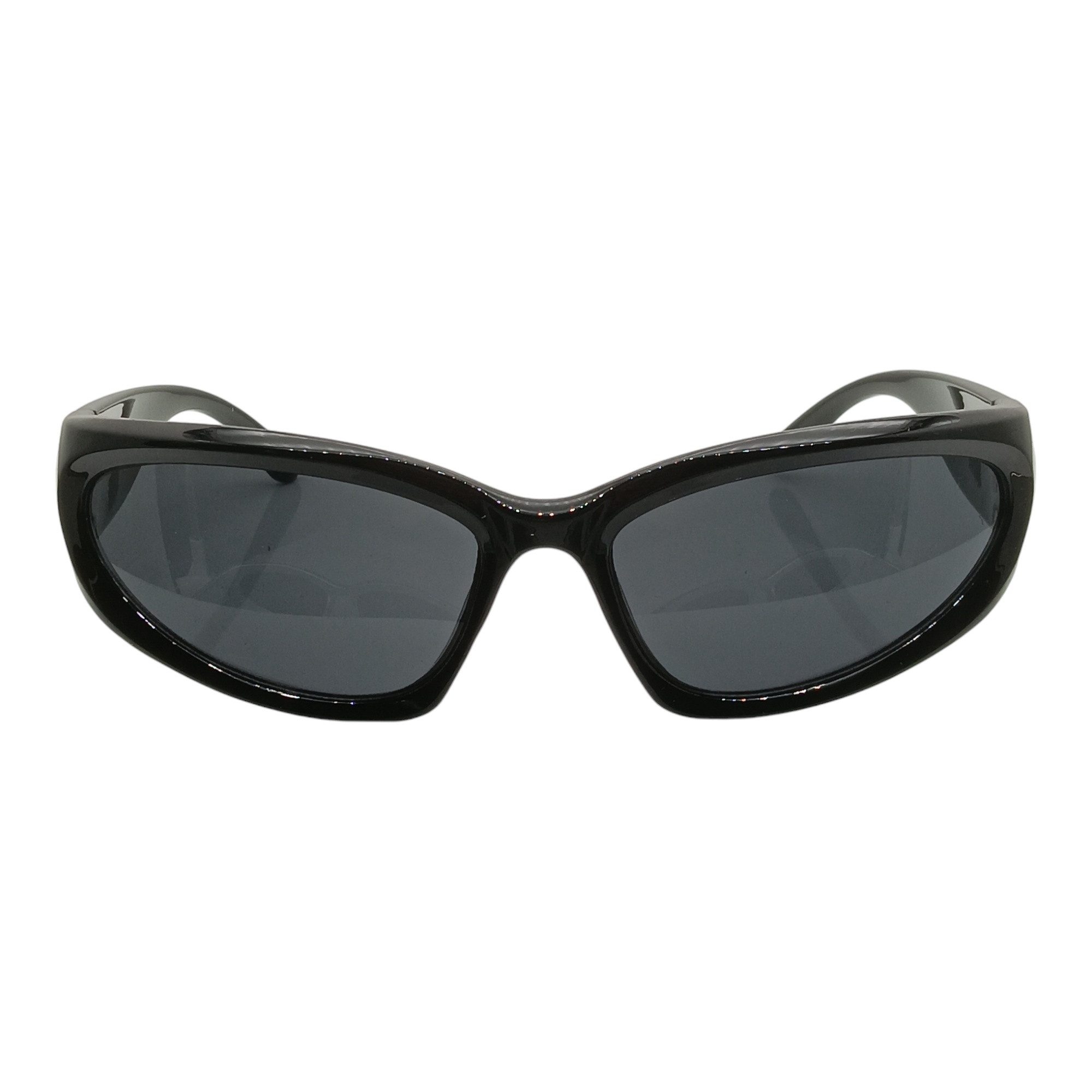 LUXXADA Sonnenbrille (Sportbrille schnelle Brille in Schwarz Black Edition mit Outdoor Hardcase) Ovale Gläser Schwarz Getönt