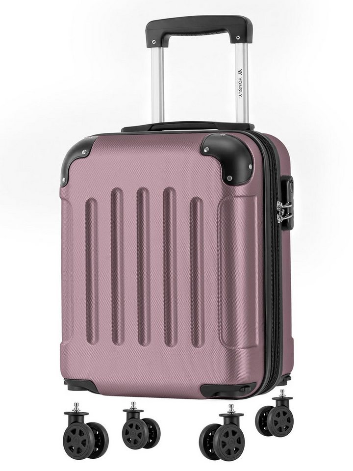 YONSLY Handgepäckkoffer Kabinenkoffer Reisekoffer Trolley mit abnehmbaren Rollrädern, 4 Rollen, ABS-Hartschale mit Zahlenschloss und ergonomischem Gummigriff