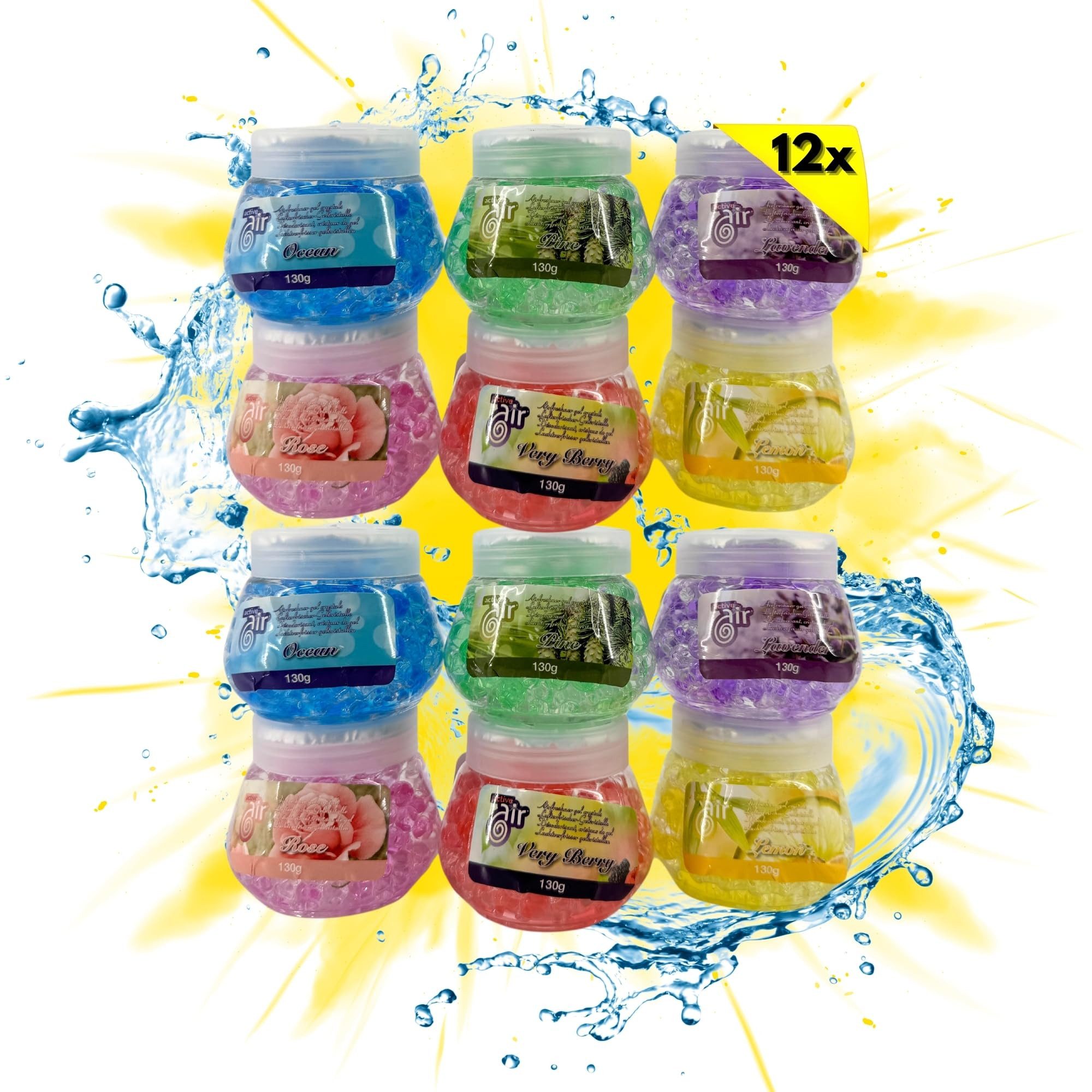 TronicXL Raumduft 12 Lufterfrischer Raumduft Bad WC Set Diffuser Duftperlen Duftkugeln (12-St)