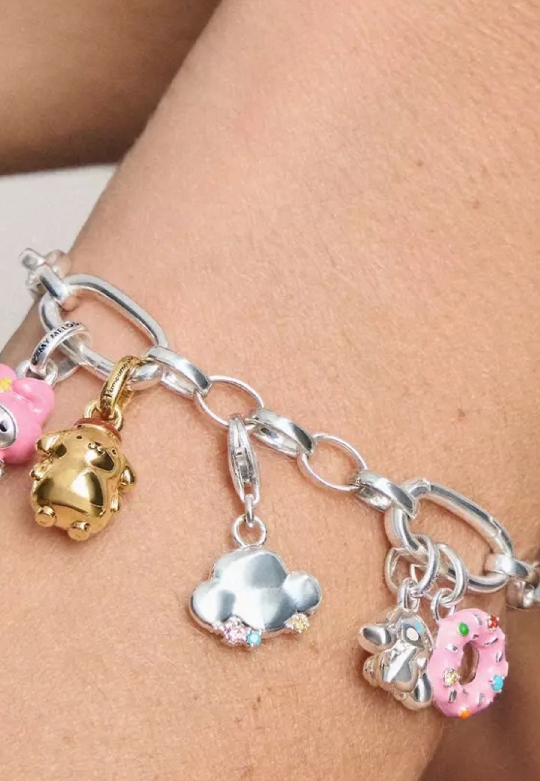 THOMAS SABO Kettenanhänger Wolken Charm-Anhänger mit bunten Regentropfen (Set) – Bild 4 von 5