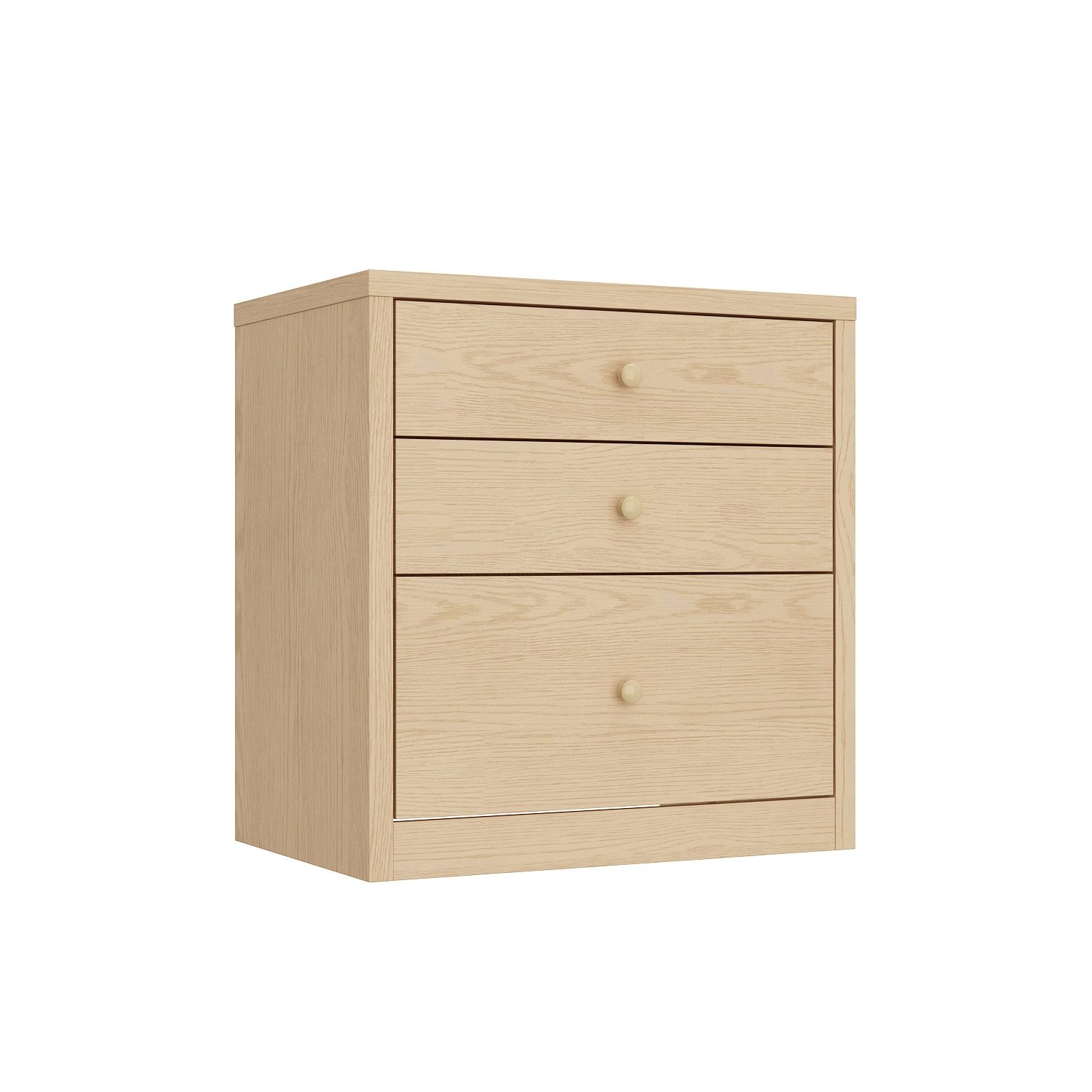 HOMSEE Nachttisch mit 3 großen Schubladen, 2 Versteckte Kleinschubladen (1-St), Vielseitig als Beistellschrank, 60x40x63cm