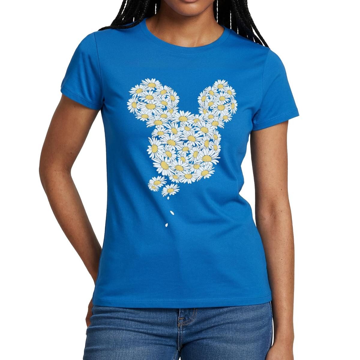 Spreadshirt T-Shirt Mickey & Minnie Mickey Mouse Aus Gänseblümchen Frauen T-Shirt (1-tlg)