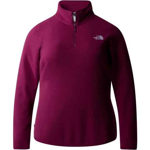 The North Face Fleecejacke PLUS 100 GLACIER FLEECE 1/4 ZIP aus seidenweichem Mikrofleece