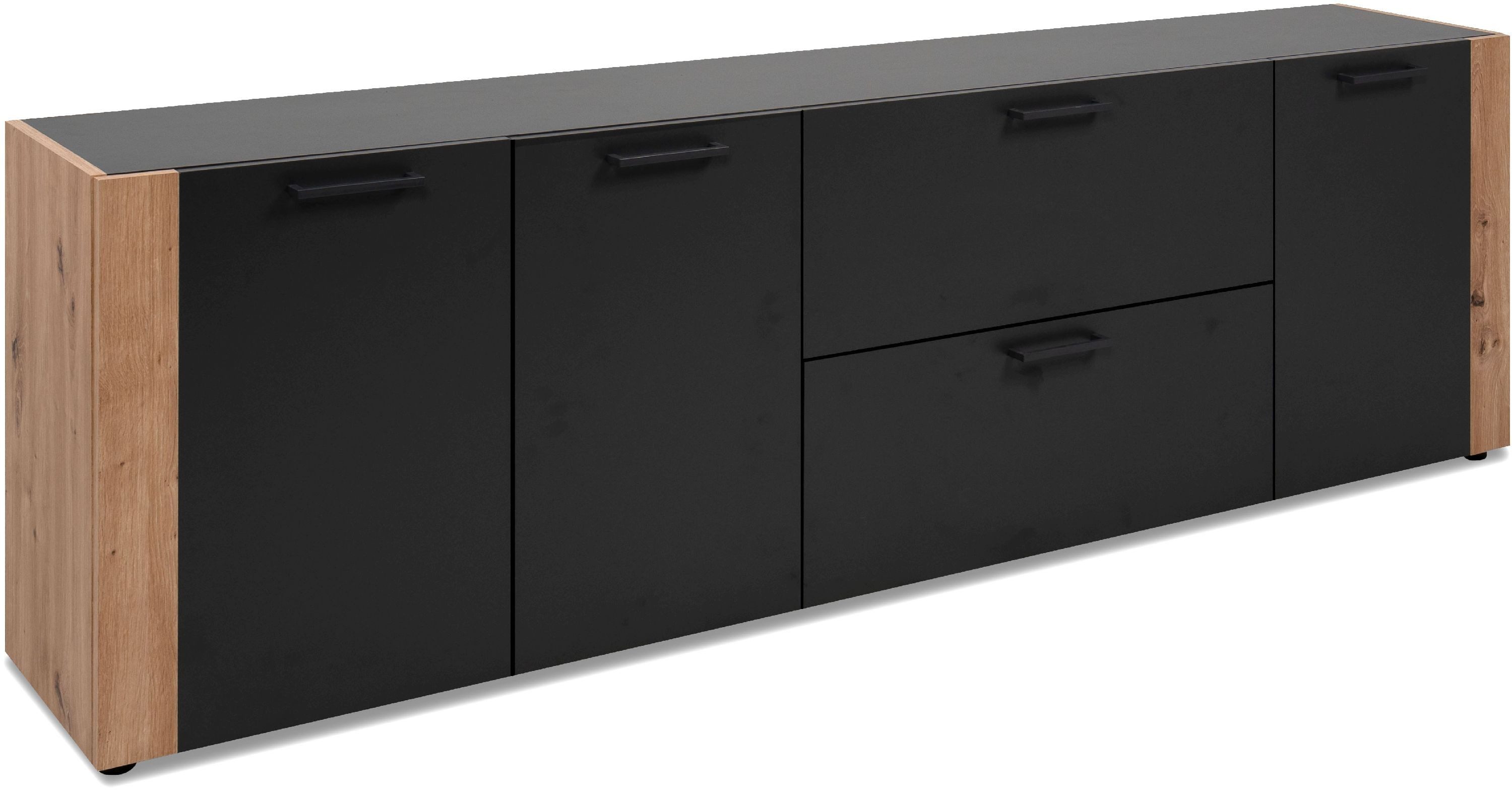 Finori Lowboard, anthrazit / Dekor Artisan Oak melaminbeschichtet HxBxT 198x61x34,5 cm
