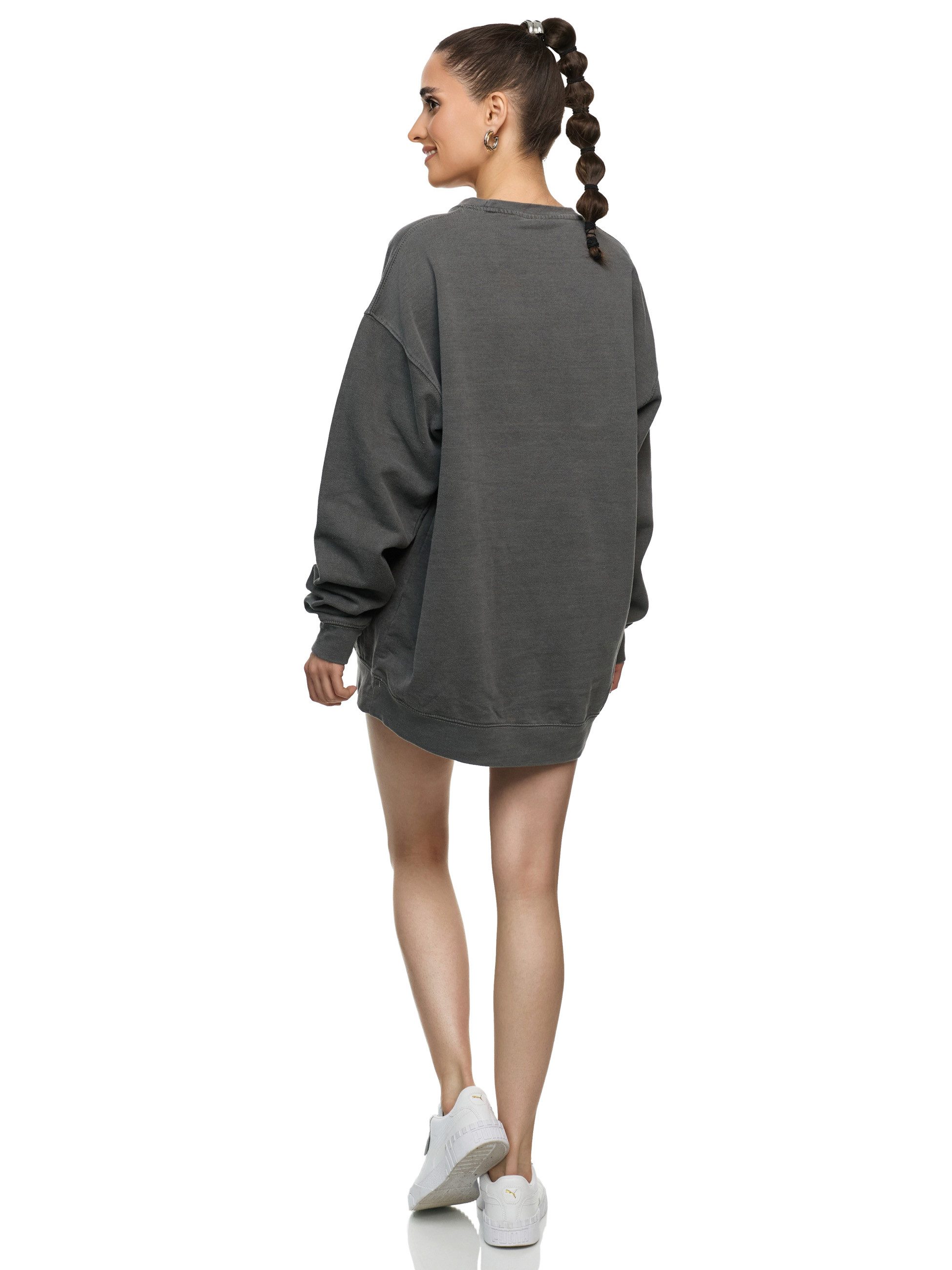 Worldclassca Sweatshirt Worldclassca Oversized Sweatshirt REBELLION Print Langarm Pullover PRINT - REBELLION - MIDNIGHT - MOTORCYCLE CLUB - ANGEL