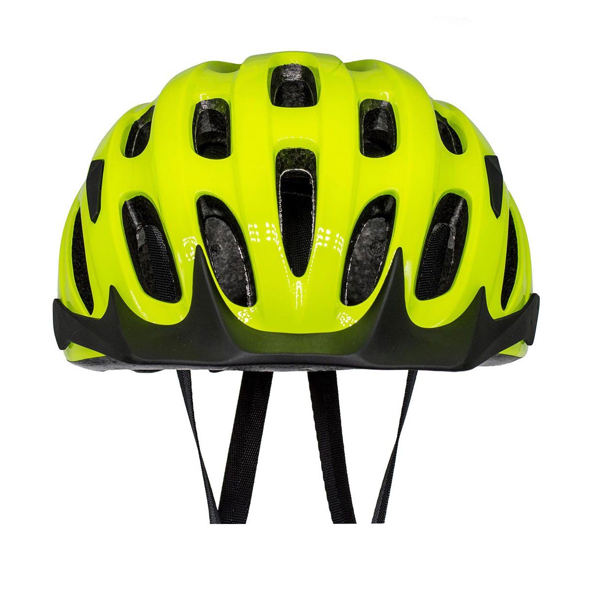Airtracks Fahrradhelm Fahrradhelm Star S/M (53-58cm), L/XL (58-63cm), K-60 für Herren und Damen - EPS-Körper + IN MOULD / Neon Weiß Schwarz