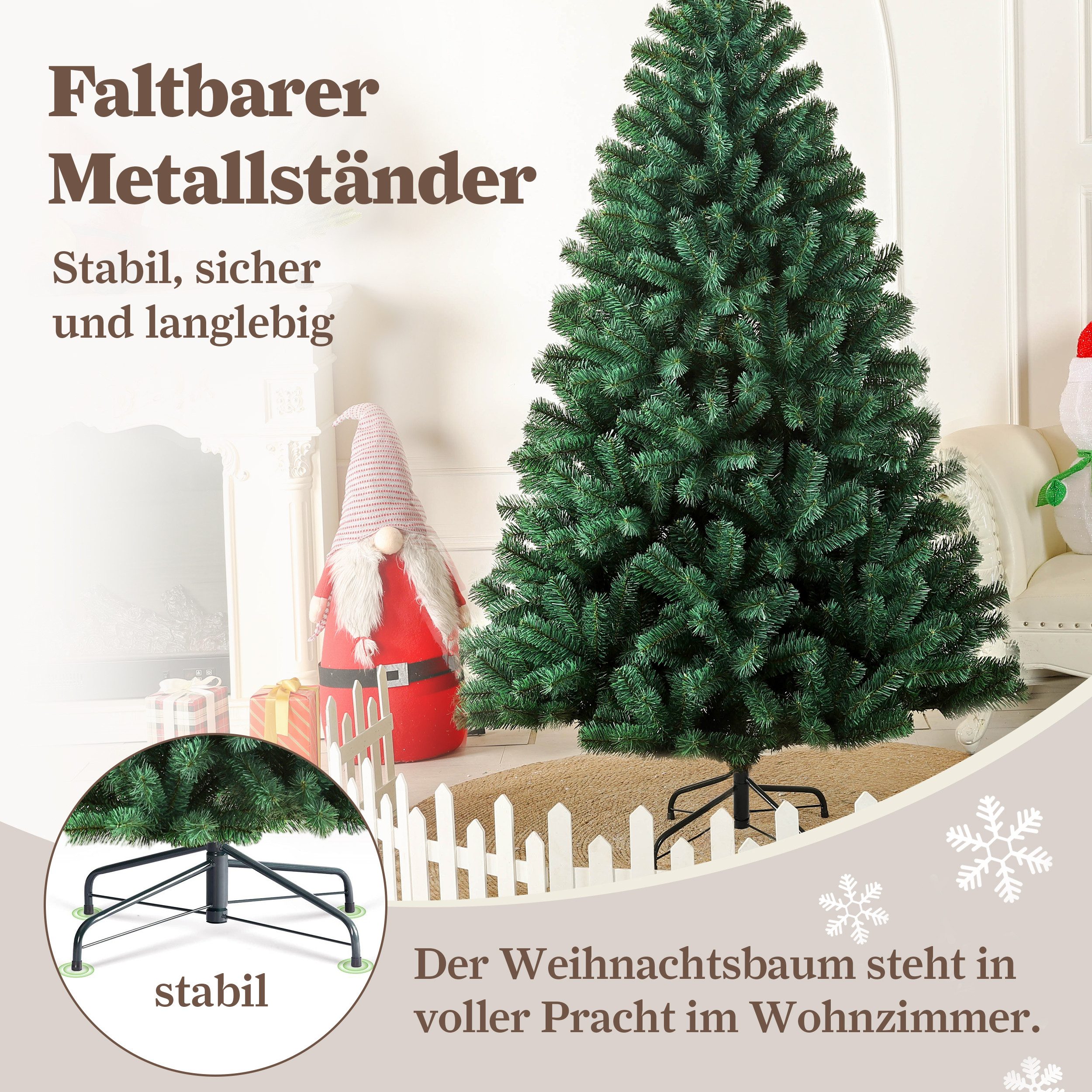 Vankel Künstlicher Weihnachtsbaum tannenbaum mit beleuchtung schmuck mit li günstig online kaufen