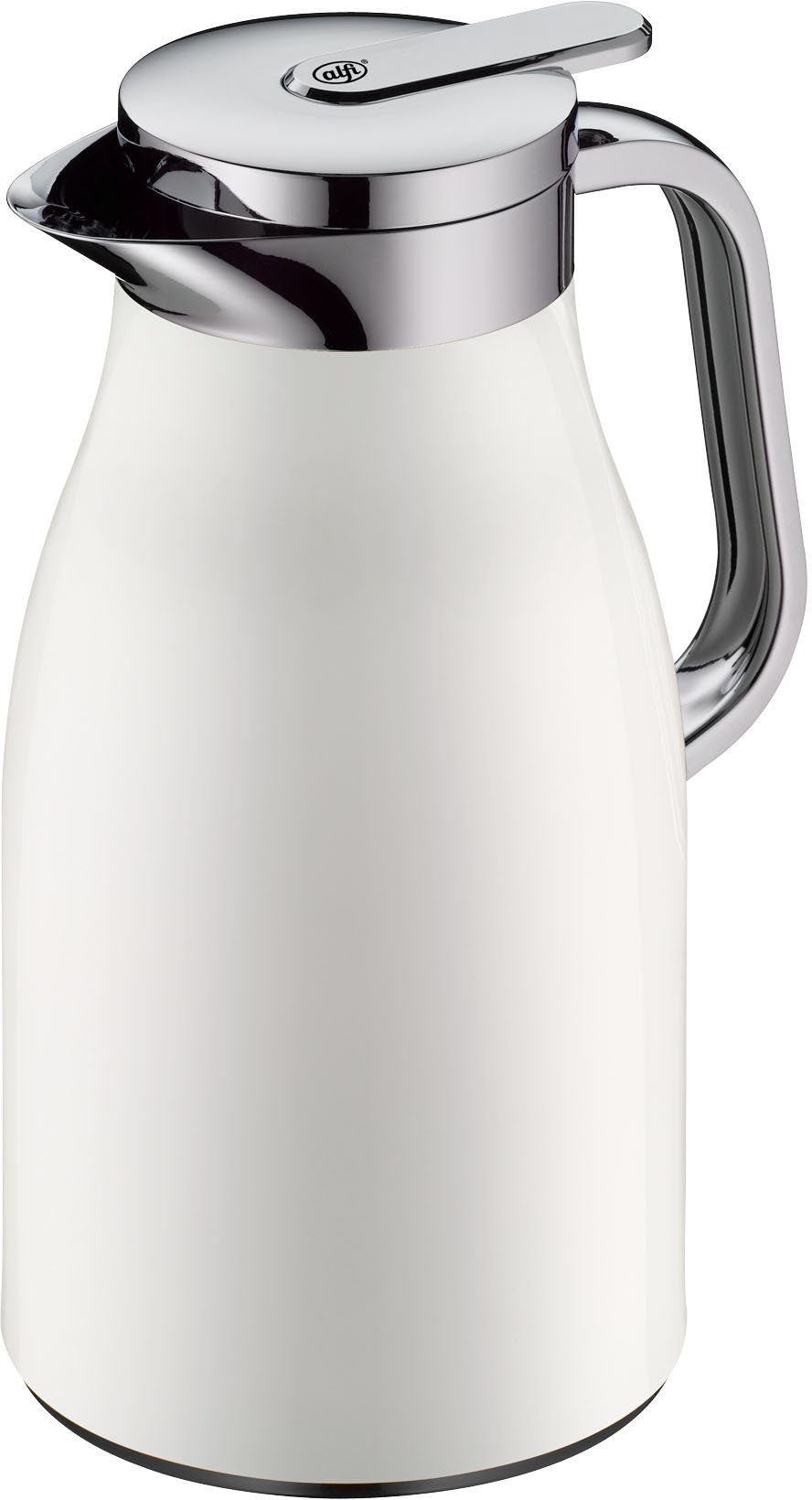 Alfi Isolierkanne SKYLINE, mit Hartglaseinsatz und ergonomischem Griff, 1 l, (1-St), 12h heiß & 24h kalt, Drehverschluss mit bequemem Druckknopf