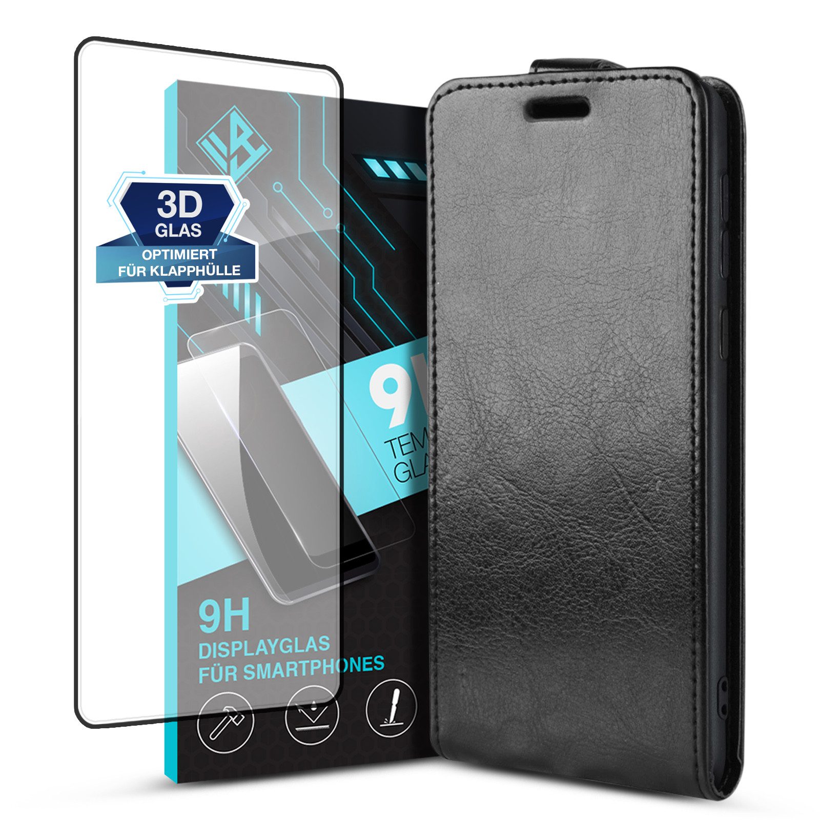 Tec-Expert Handyhülle Klapp Hülle für Huawei P30 Pro 6.47 Zoll, 6.47", Tasche Klapphülle Case mit Kartenfach Fliphülle vertikal