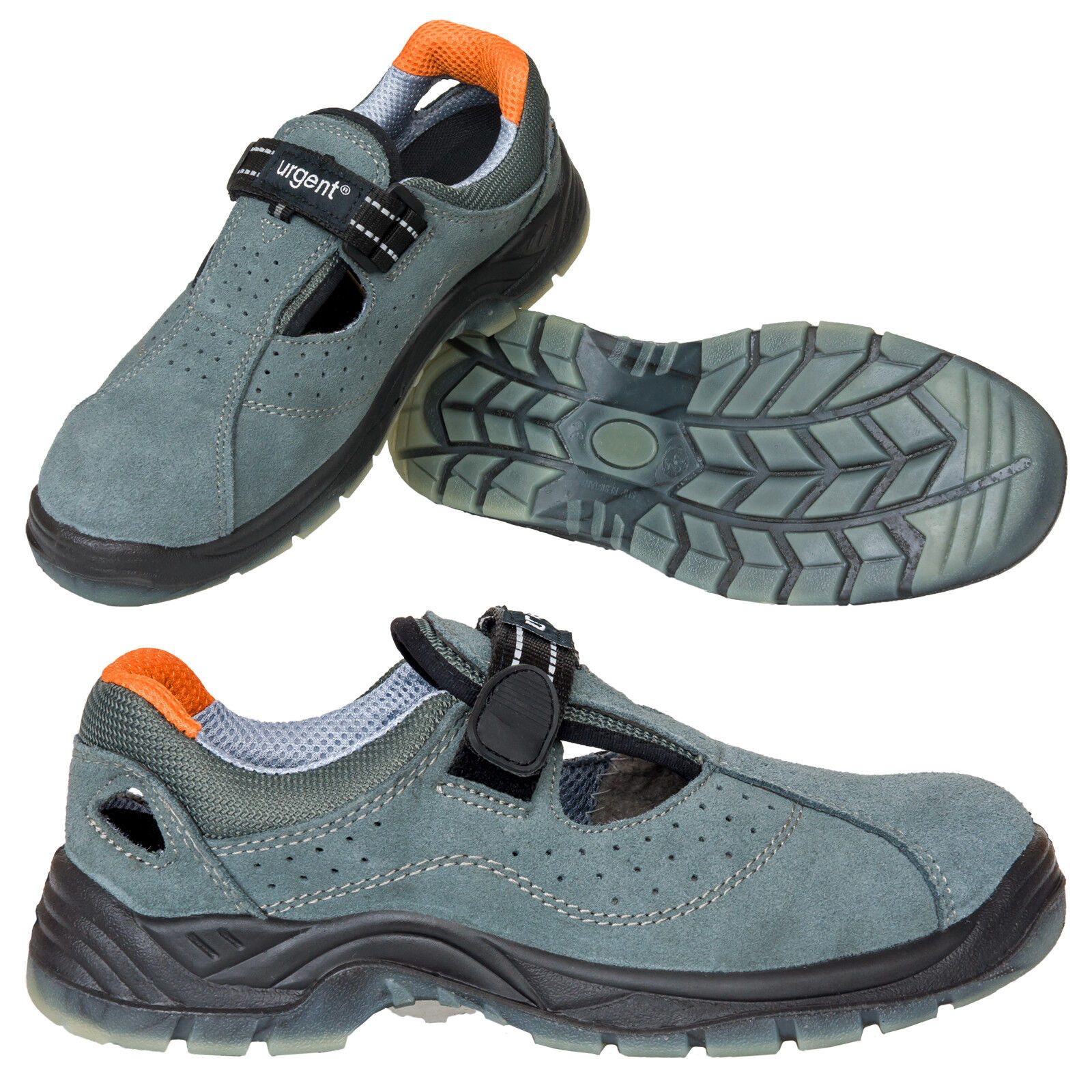 Urgent Arbeitssandale Sicherheitssandale Sandale Schutzschuhe mit Stahlkappe Arbeitsschuh