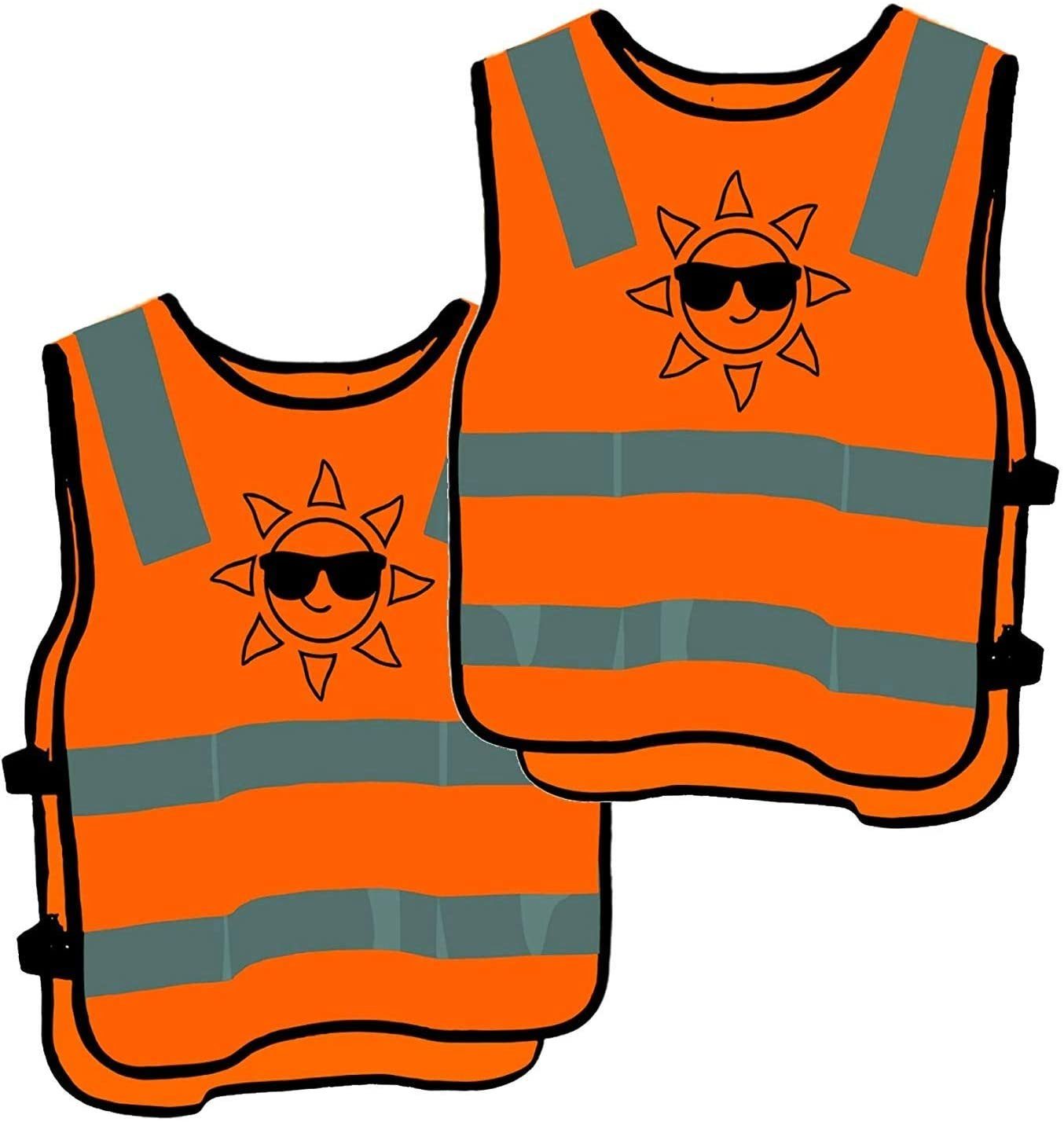 BRUBAKER Warnweste Sicherheitsweste Orange für Laufen, Joggen, Fahrrad und  Reiten (1-tlg) Orangene Warnweste - DIN Norm EN471