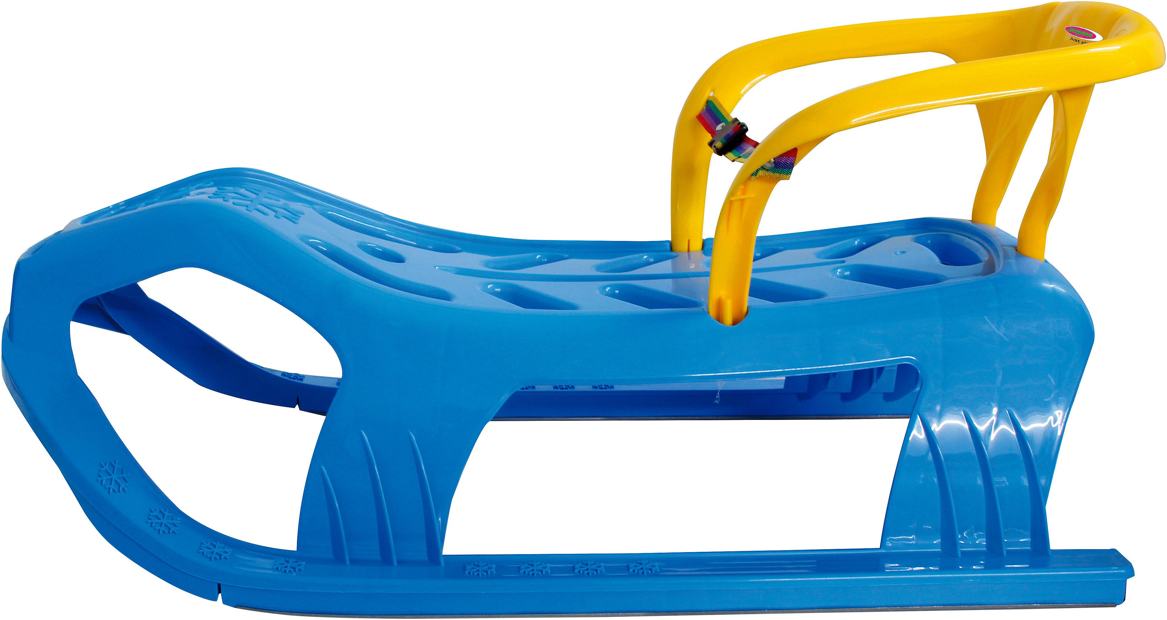 Jamara Schlitten Snow Play Schlitten Snow-Star 90 cm, mit Rückenlehne, Made in Europe