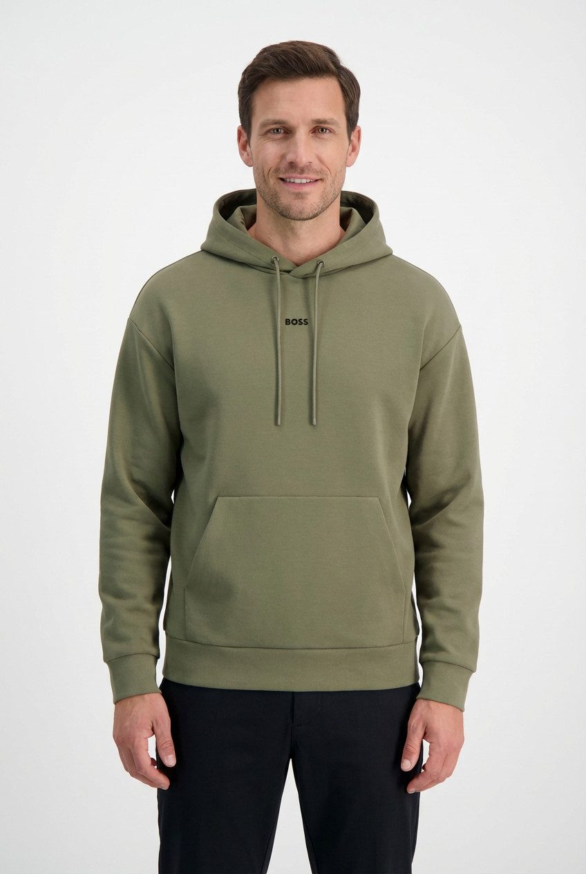 BOSS GREEN Kapuzensweatshirt Sly Zone Kapuze mit Kordelzug, Regular Fit, Kängurutasche