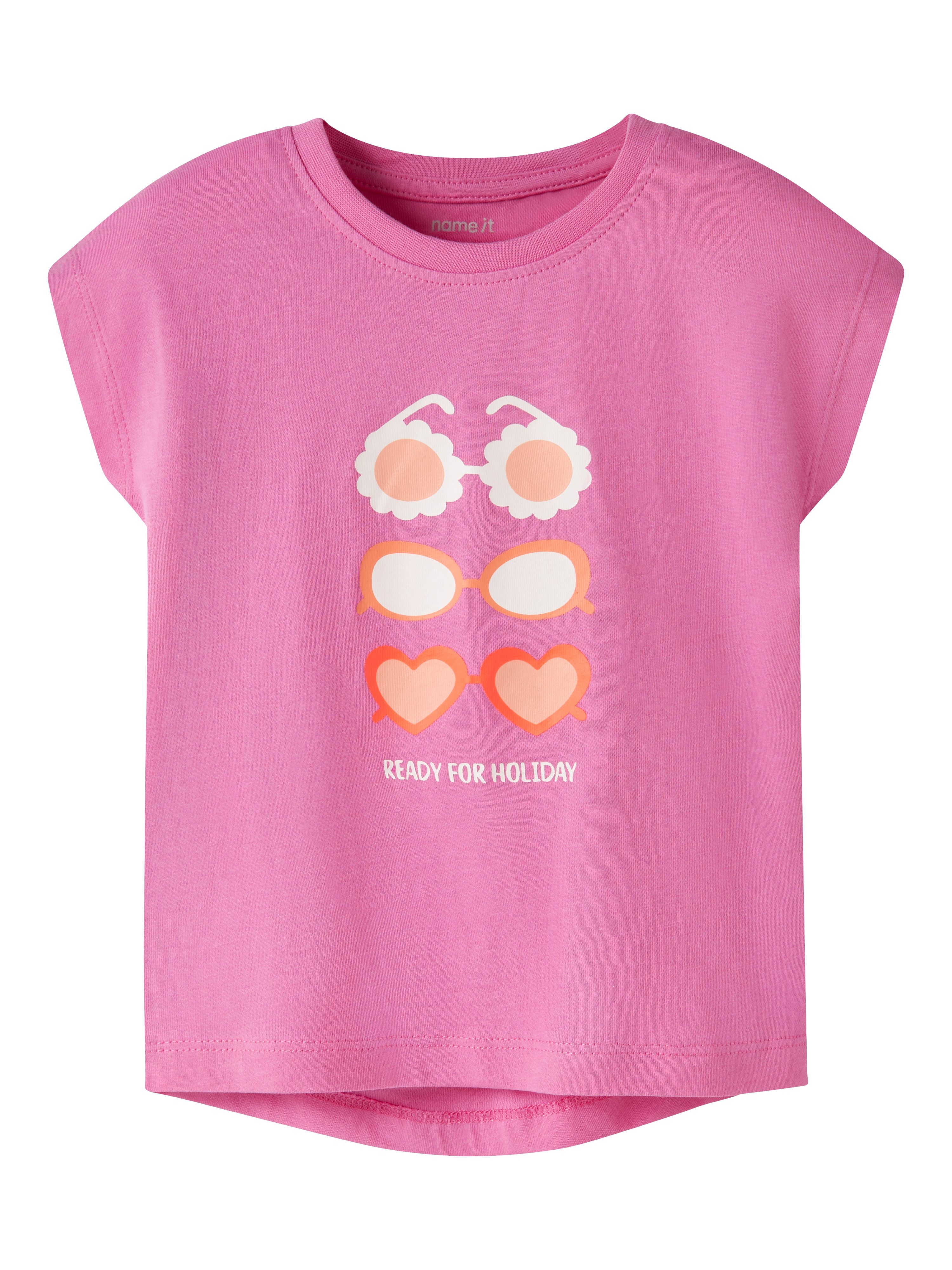 Name It T-Shirt NMFVIGEA CAPSL TOP Baumwolle, regular fit