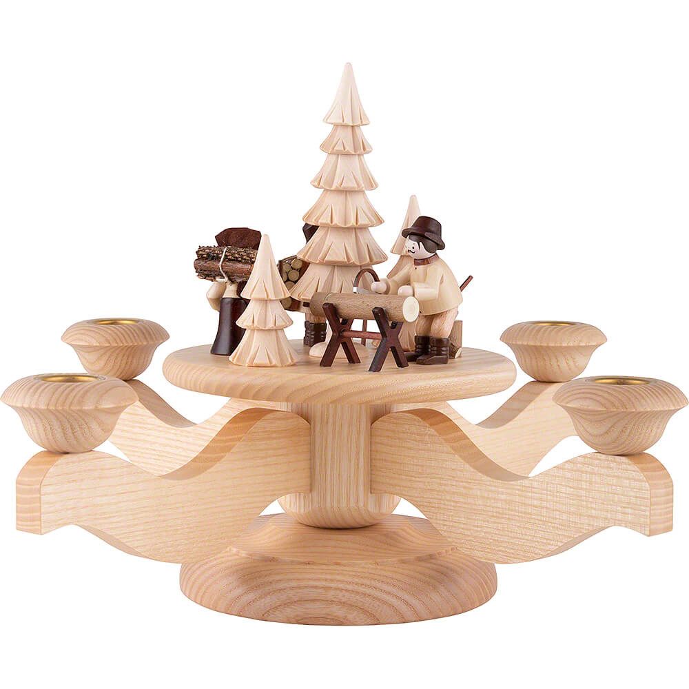 Volkskunstwerkstatt Unger Schwibbogen Adventsleuchter Waldleute (23cm) von Volkskunstwerkstatt Unger