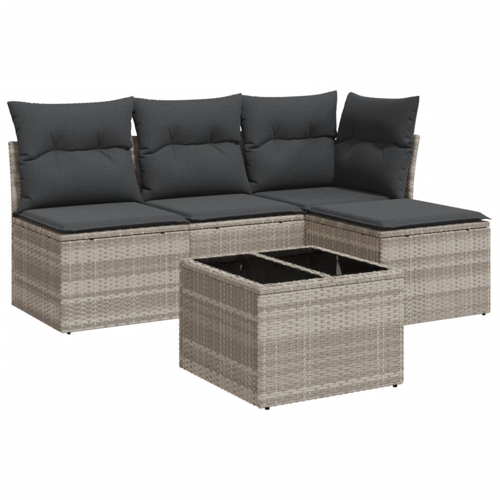 vidaXL Gartenlounge-Set 5-tlg. Garten-Sofagarnitur mit Kissen günstig online kaufen