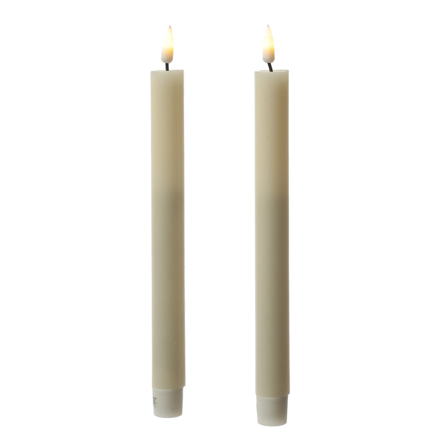 Deluxe Homeart LED-Kerze LED Stabkerzen Mia Tafelkerzen Echtwachs flackernd günstig online kaufen