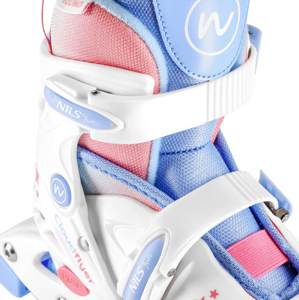 NILS FUN Inlineskates 3-in-1 Rollerskates 30-33, (Spar-Set, 1-St., Größe S), Weicher Innenschuh mit fester Knöchelunterstützung