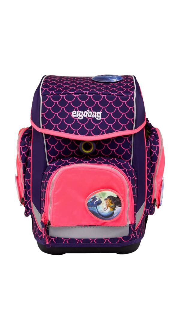 ergobag Schulranzen Fluo Zip Set (3-tlg), reflektierend