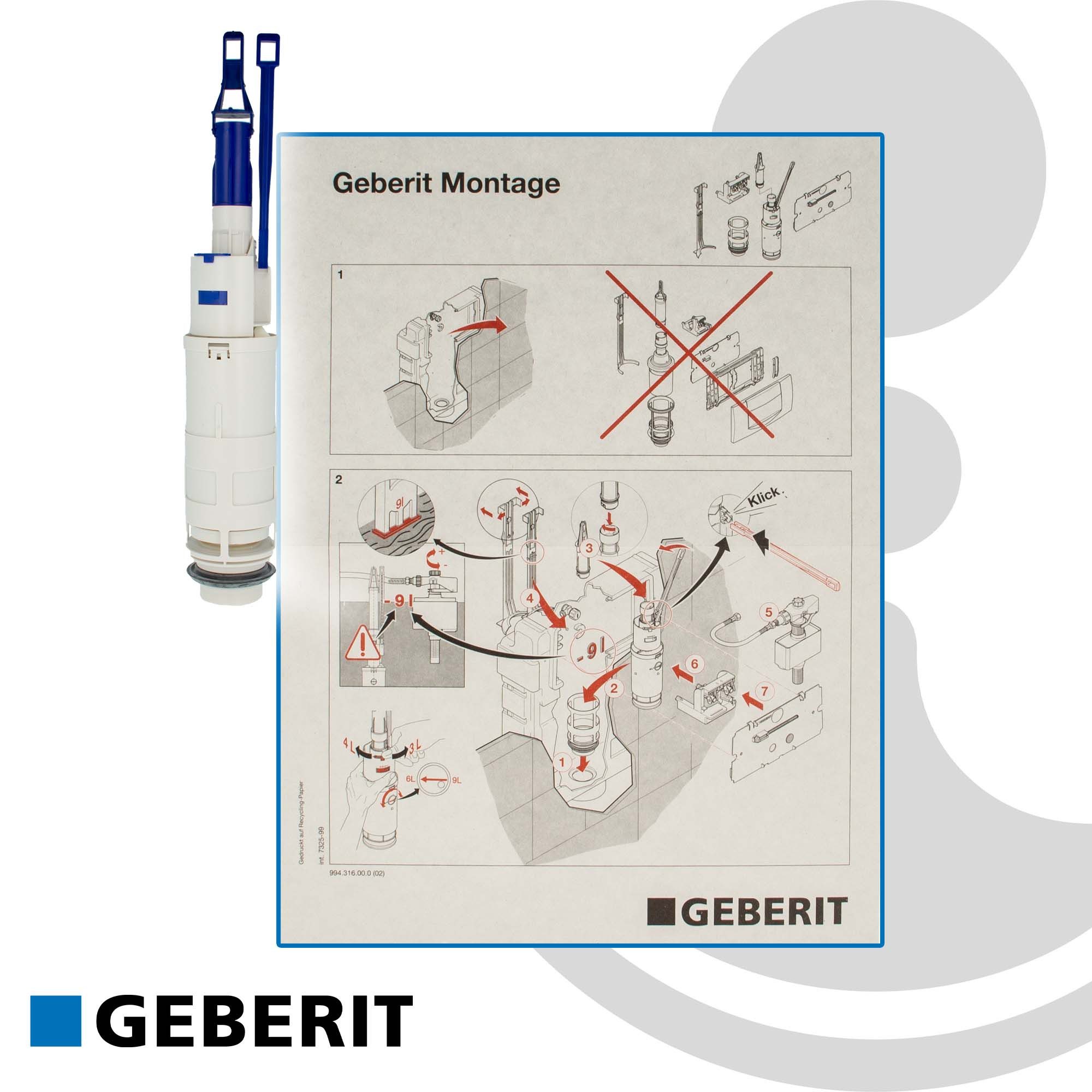 GEBERIT Unterputz-Spülkasten Umbau-Set Twinline Füllventil