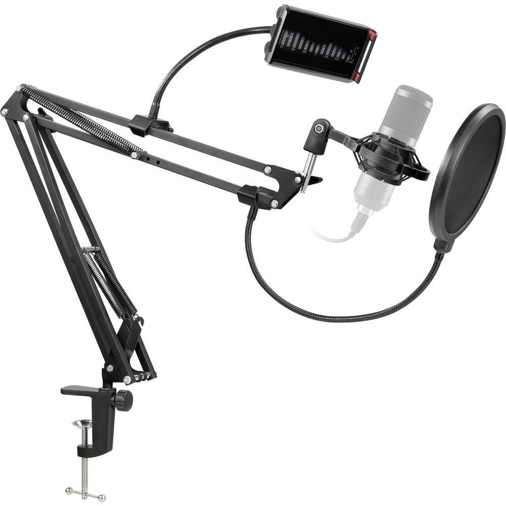 Renkforce Mikrofon Mikrofonständer, Pop-Filter und Telefonhalter RF-4738578