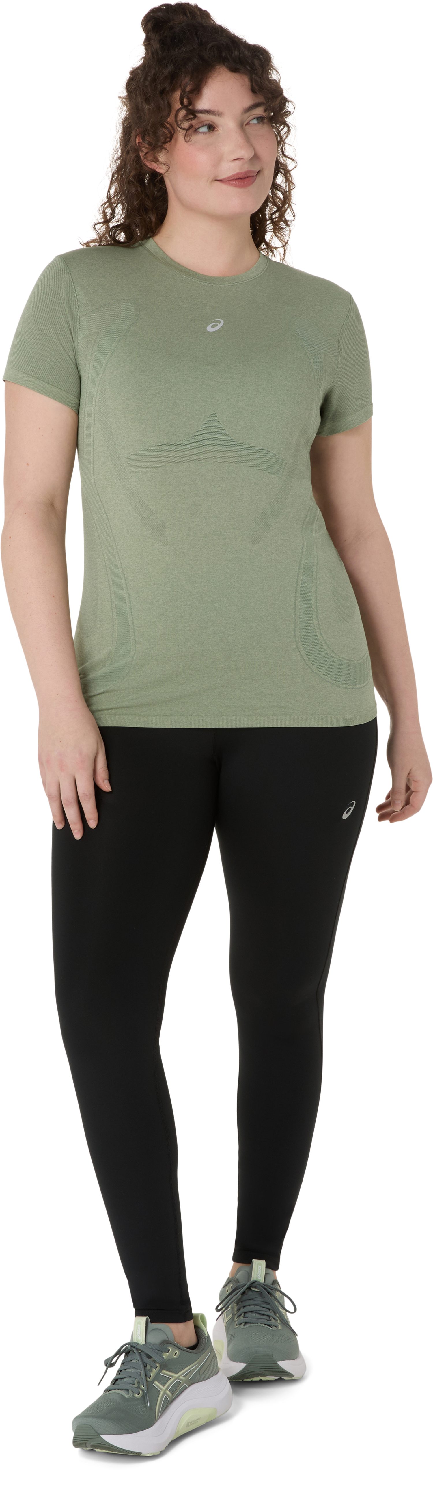Asics Laufshirt ROAD SEAMLESS SS TOP nahtlose Strickkonstruktion, mit kurzen Ärmeln, mit Daumenlöchern