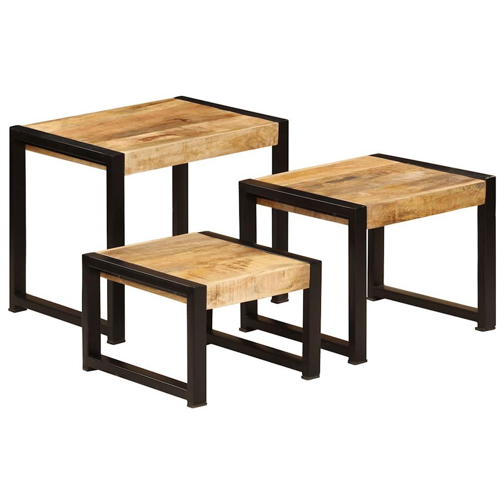Beistelltisch Satztische 3 Stk. Massivholz