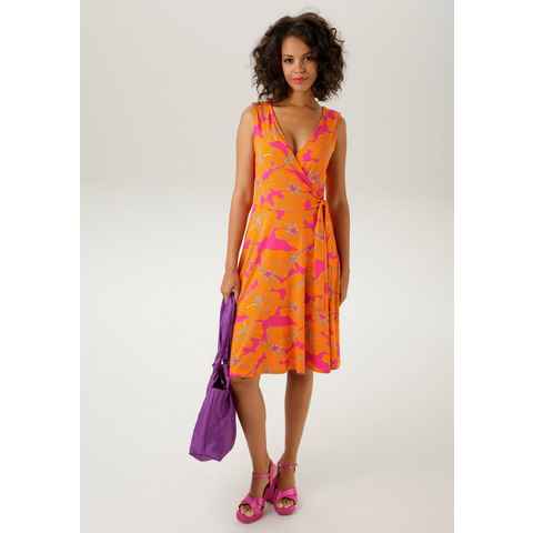 Aniston CASUAL Sommerkleid mit farbintensivem, großflächigem Blumendruck - NEUE KOLLEKTION