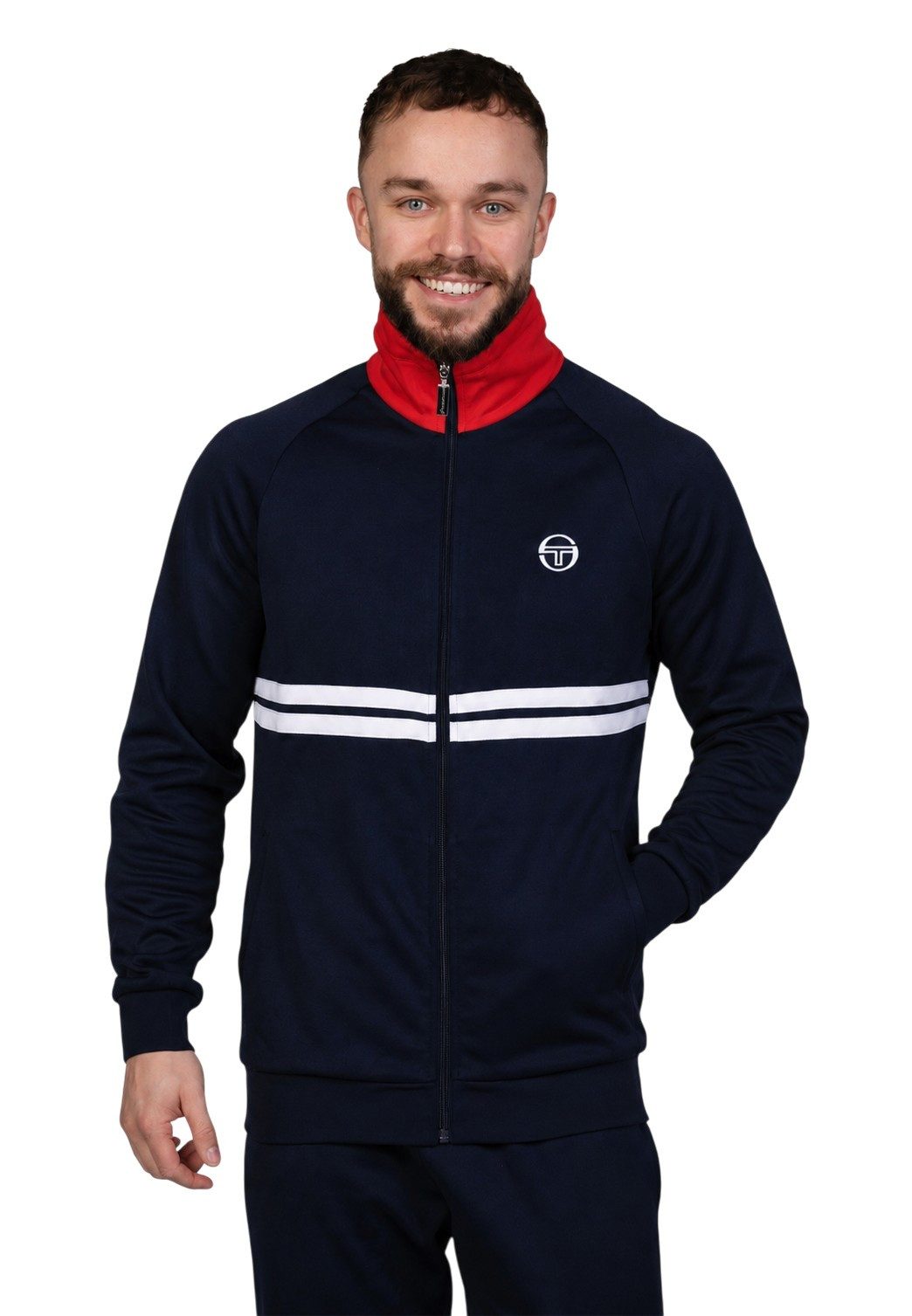 Sergio Tacchini Trainingsjacke Jacke Sergio Tacchini Dallas Track top Farbige Streifen-Details
