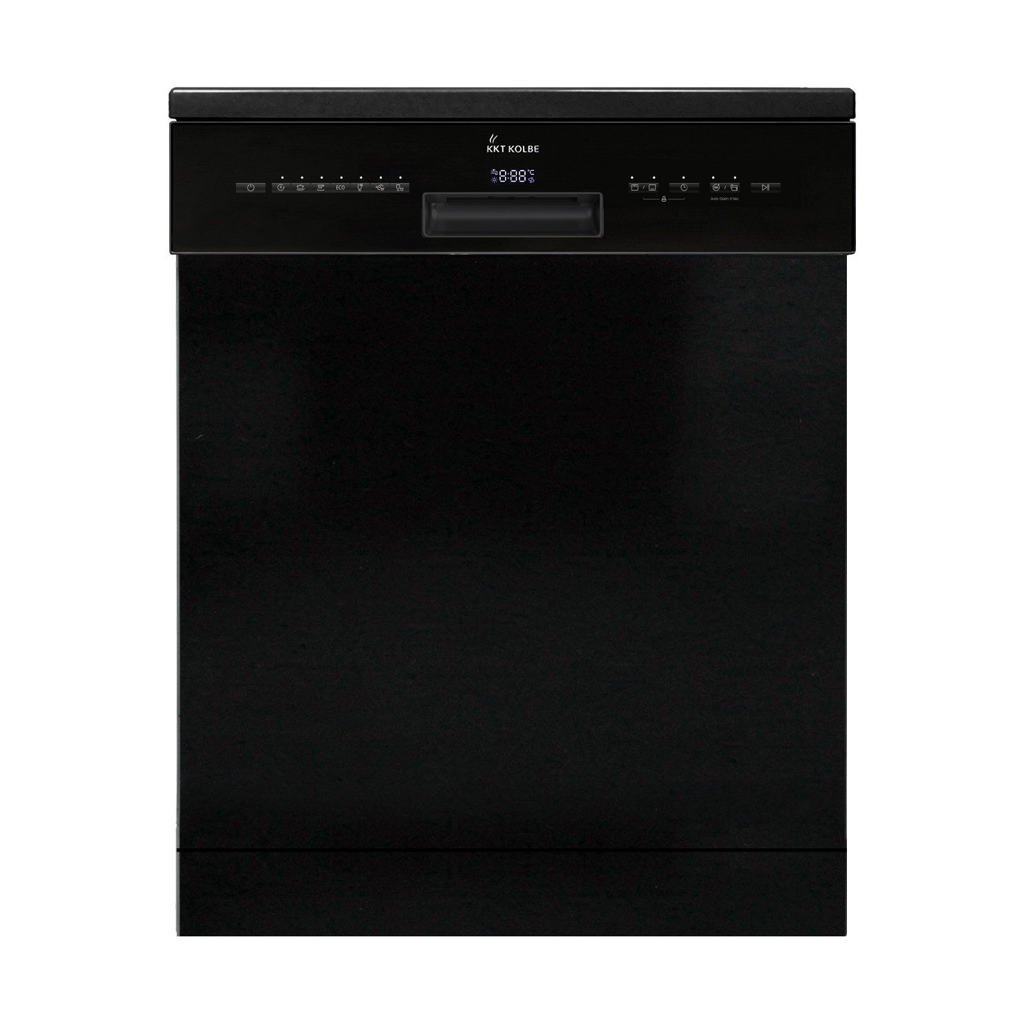 KKT KOLBE Standgeschirrspüler DW60FSS, 9,5 l, 14 Maßgedecke, 60cm / Schwarz / AquaStop / 7 Programme / 14 Maßgedecke