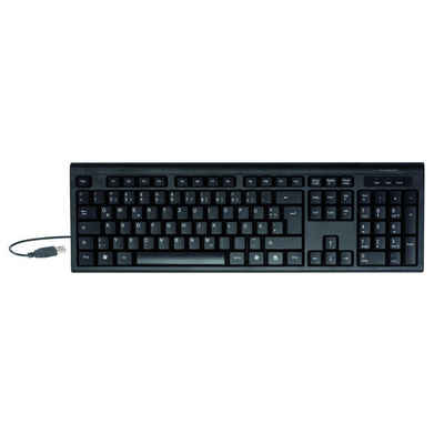 Vivanco USB Full Size Tastatur mit Ziffernblock + PS2 Adapter (36641) Tastatur