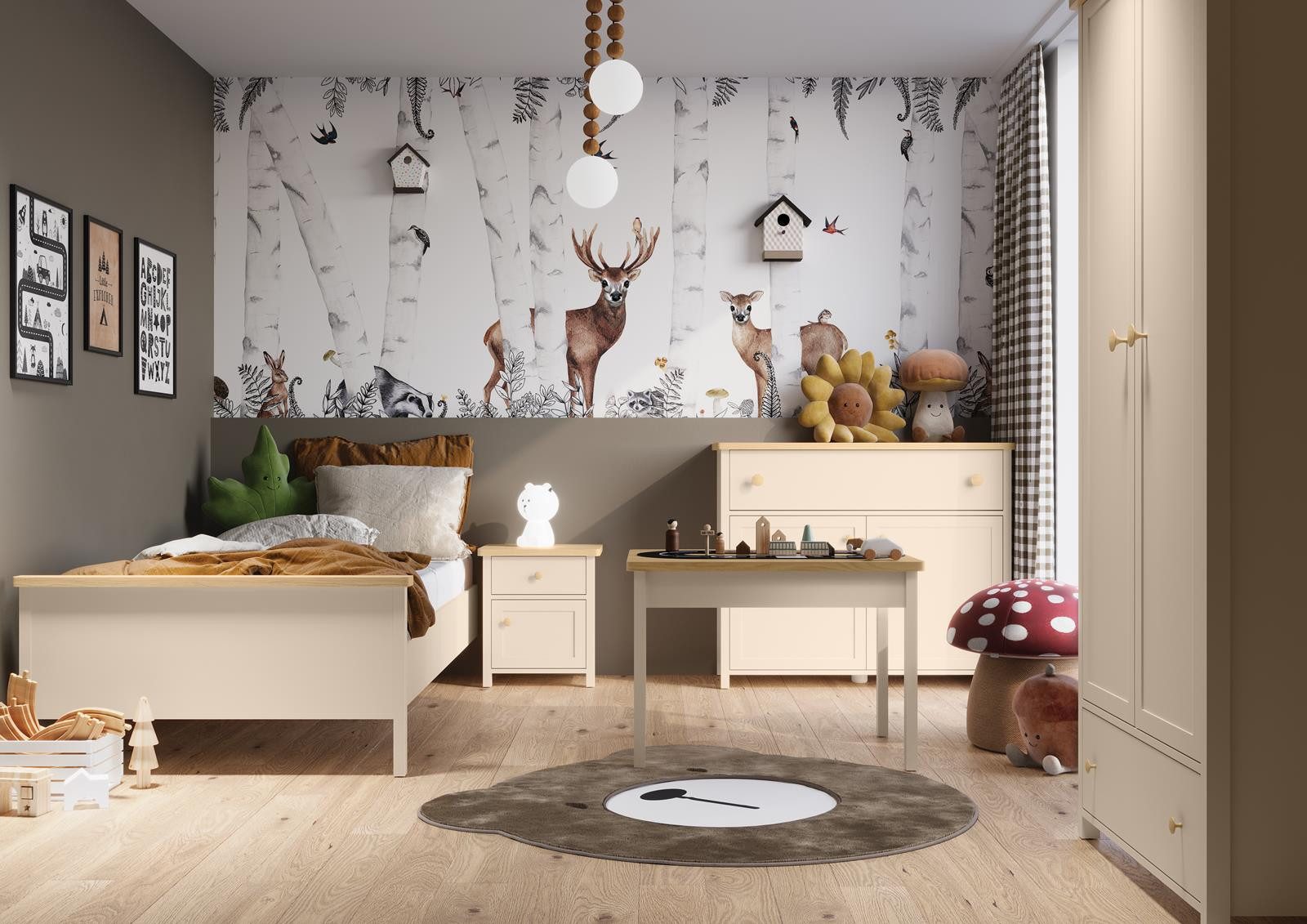 Compleo Bücherregal mit Schublade SONYS, Beige, Modern Kinderzimmer