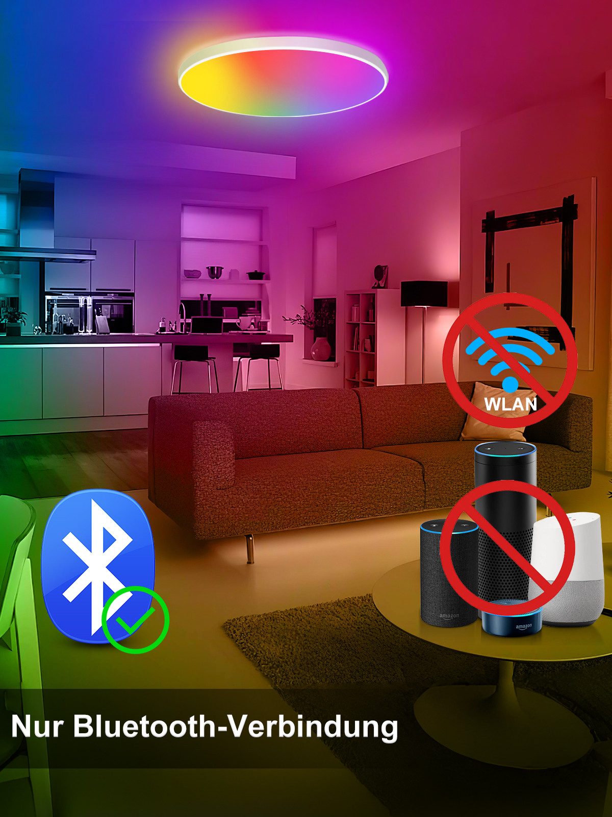 Oraymin LED Deckenleuchte Smartes RGB LED günstig online kaufen