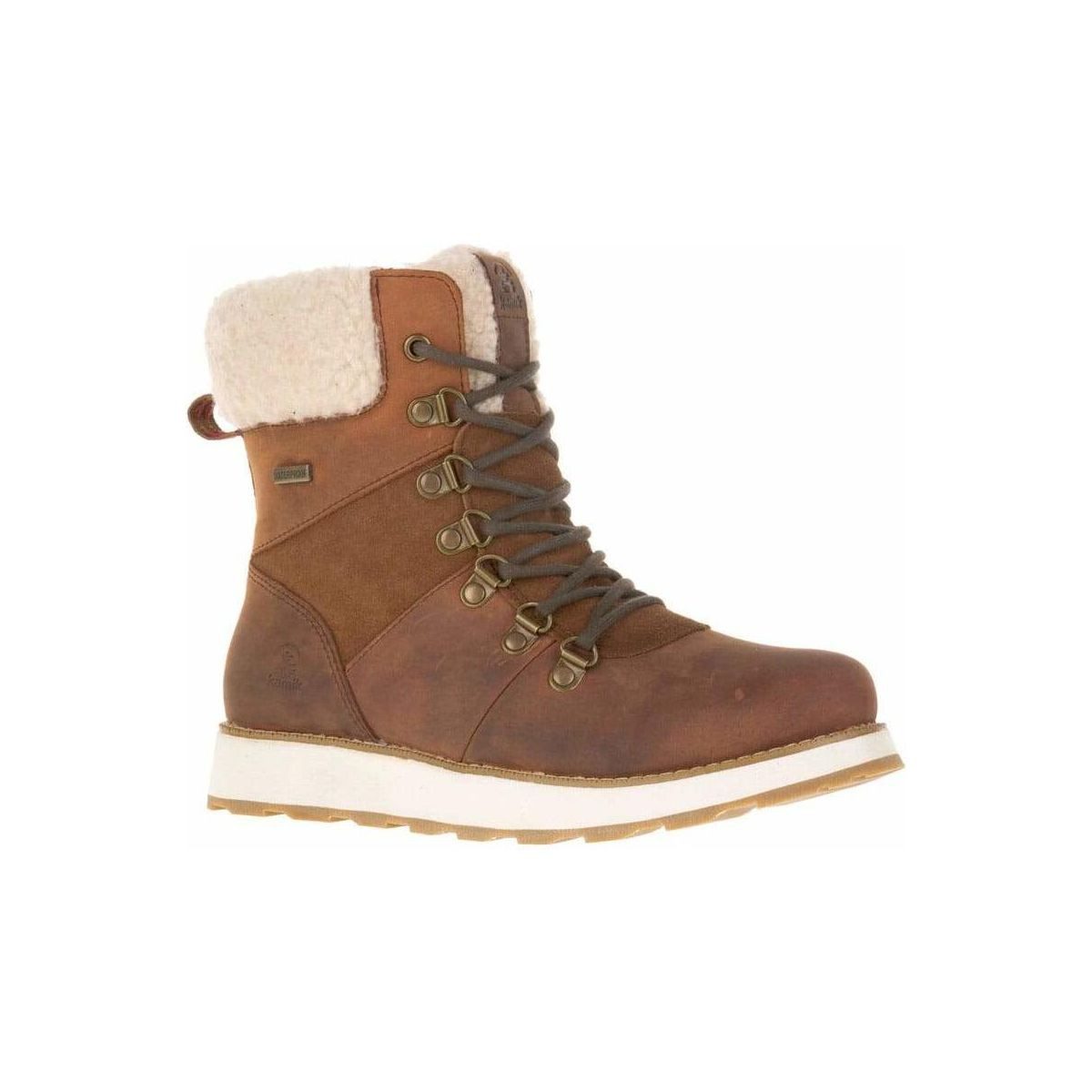Kamik Arielf Winterstiefel wasserdichter Damen Leder-Wintersschuh, knöchelhoch
