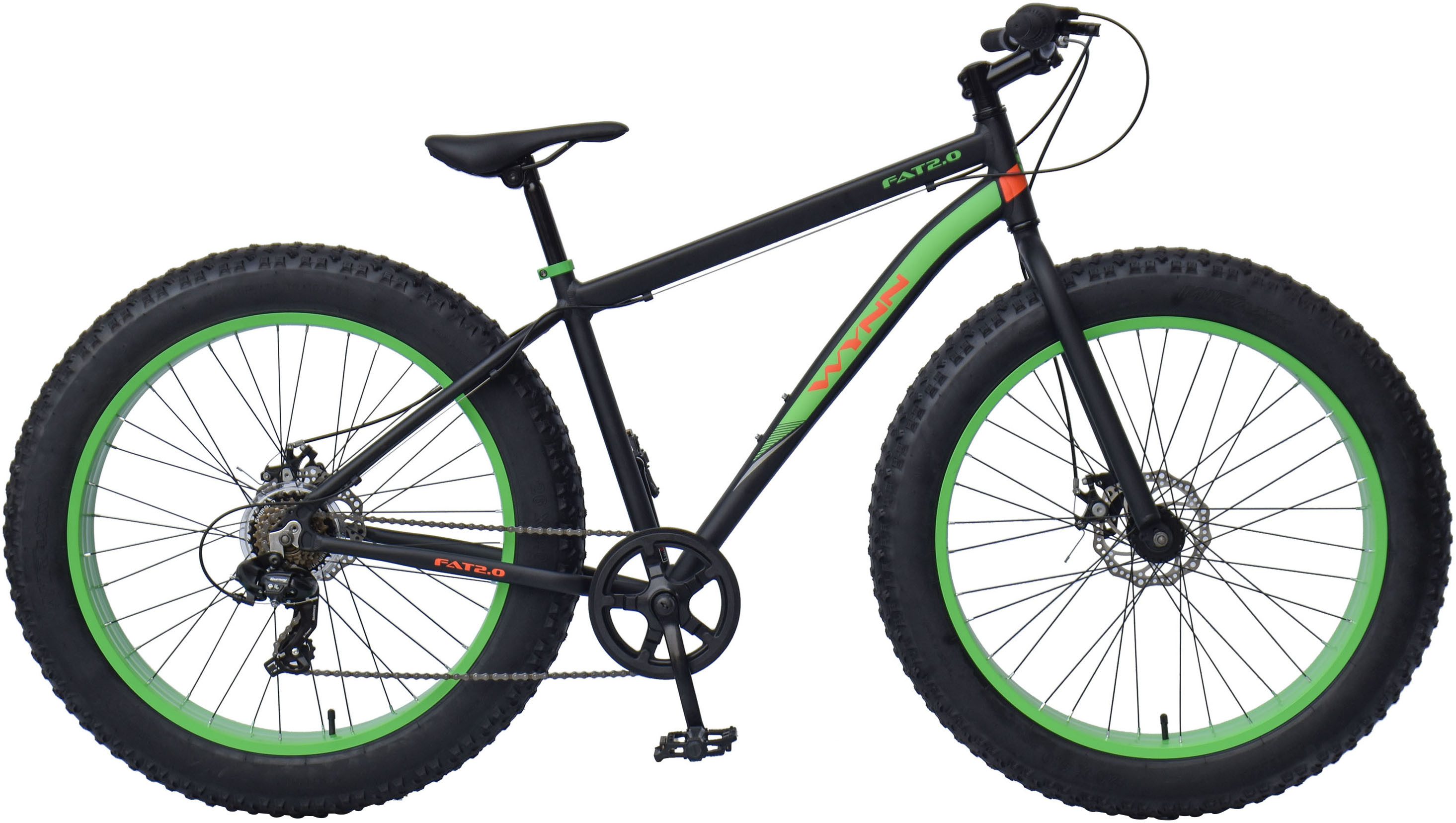 WYNN Fatbike FAT2.0, 7 Gang Shimano Tourney Schaltwerk, Kettenschaltung